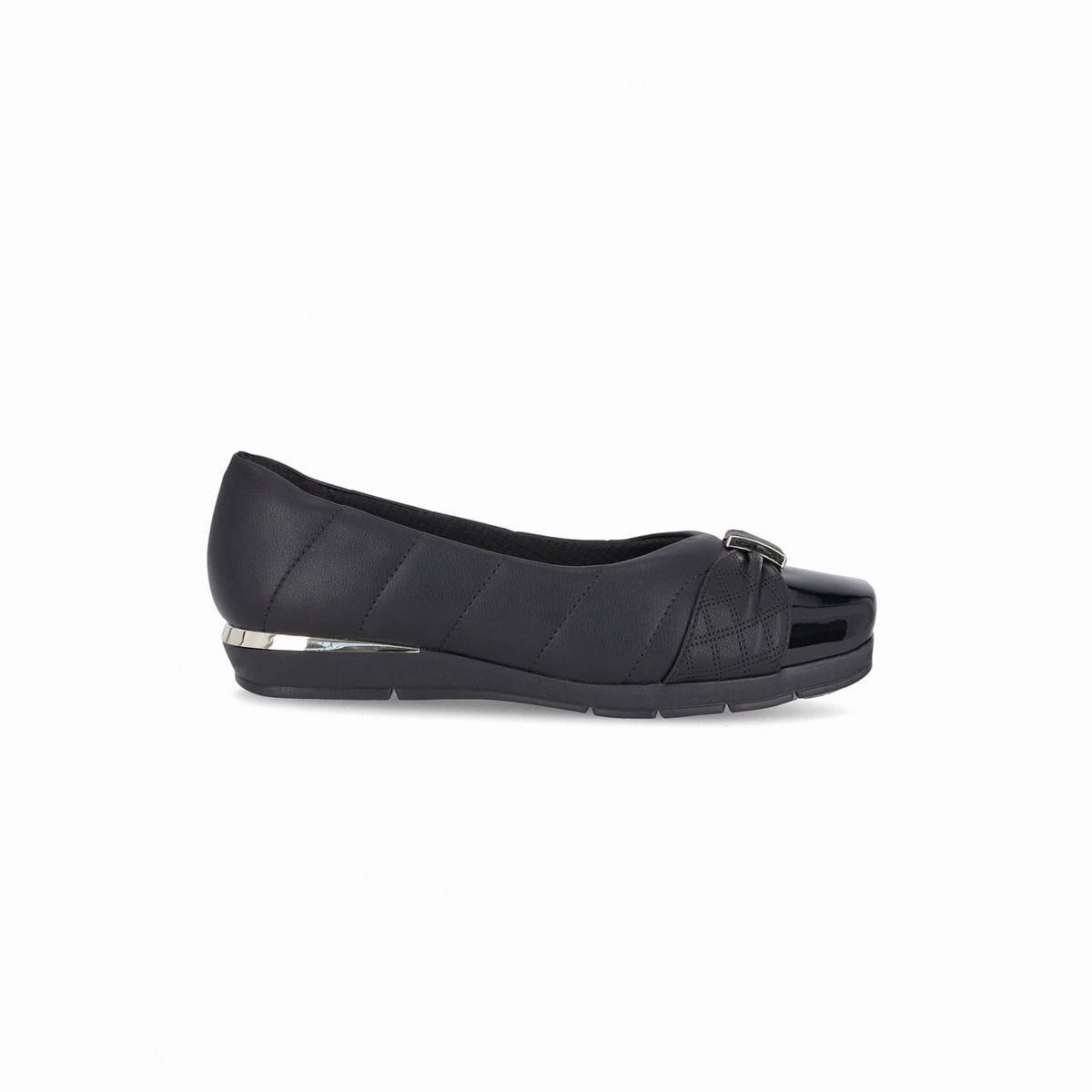 PICCADILLY MAXI - Sapato Fernanda Salto Baixo Preto