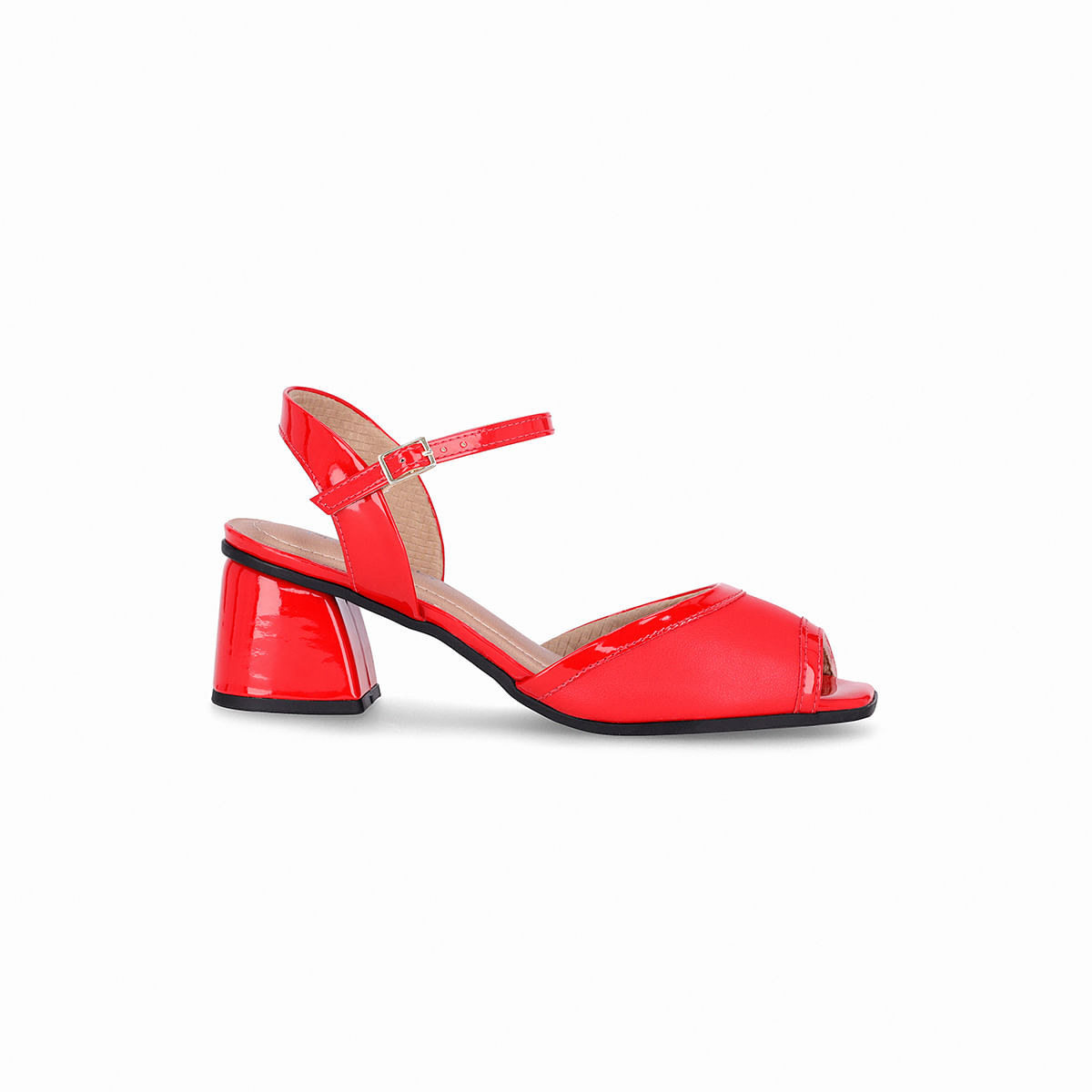 PICCADILLY MAXI - Sandália Adriana Salto Médio Vermelho