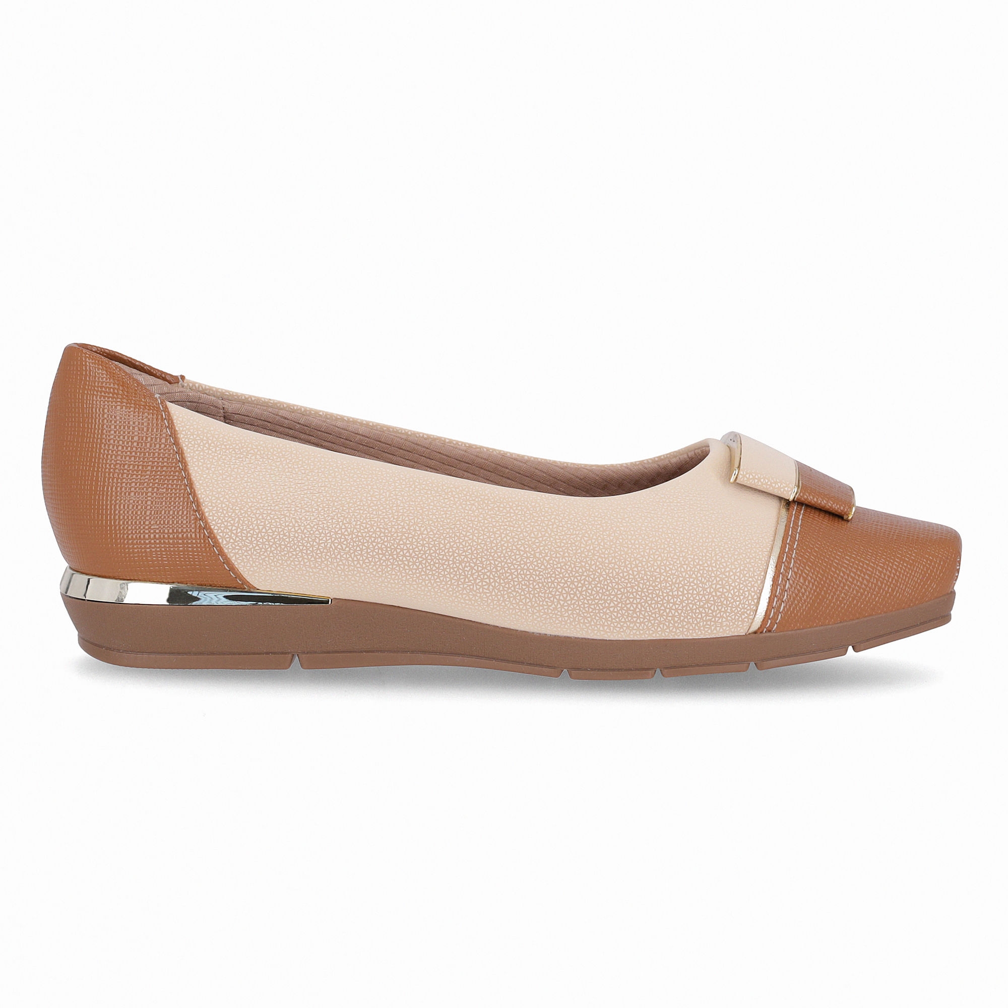 PICCADILLY MAXI - Sapatilha Fernanda Salto Baixo Brule com Mascavo