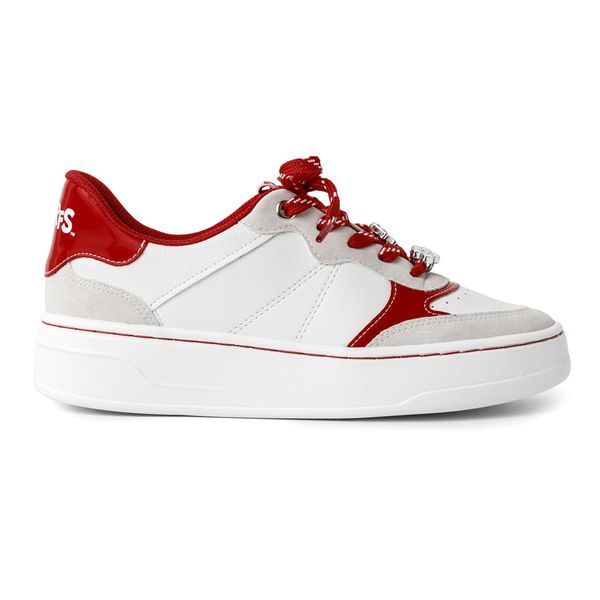 Tênis Smurfs Médio Branco Neve com Vermelho 36