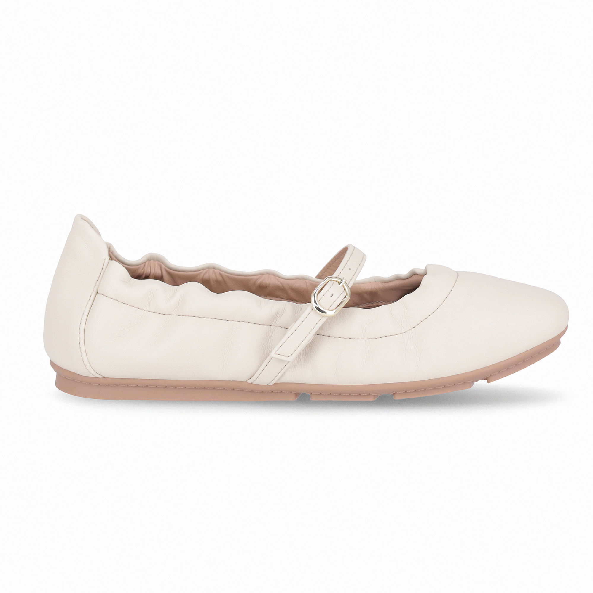PICCADILLY MAXI - Sapato Boneca Michele Salto Baixo Off White