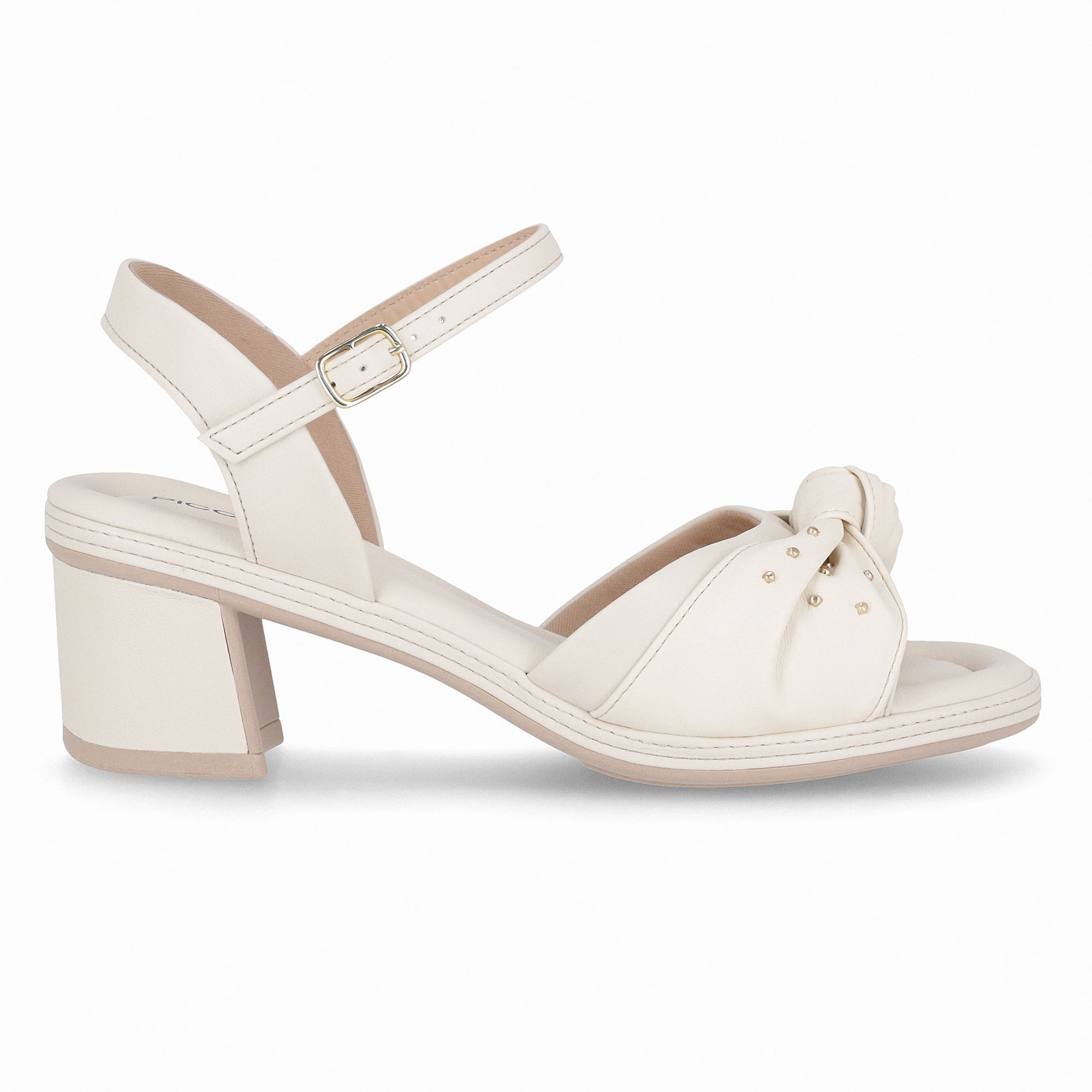 Sandália Paola Salto Médio Off White