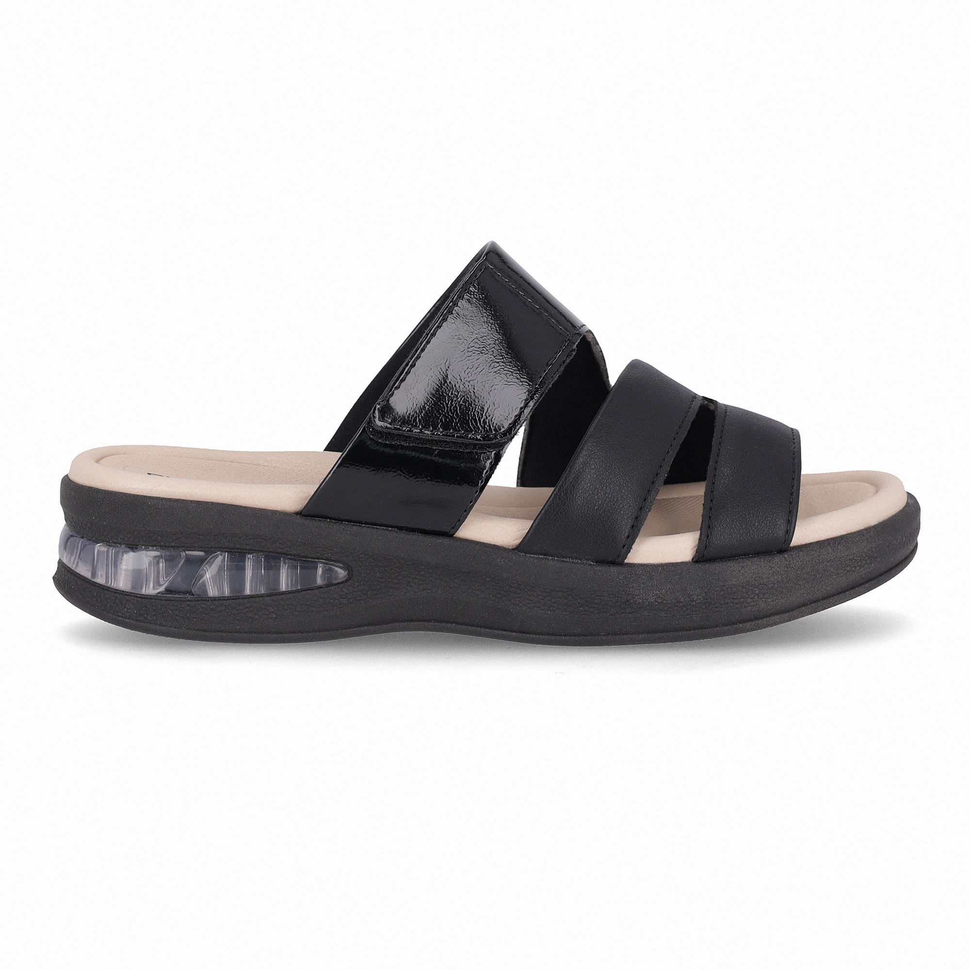 Tamanco SoftStep Anabela Médio Preto