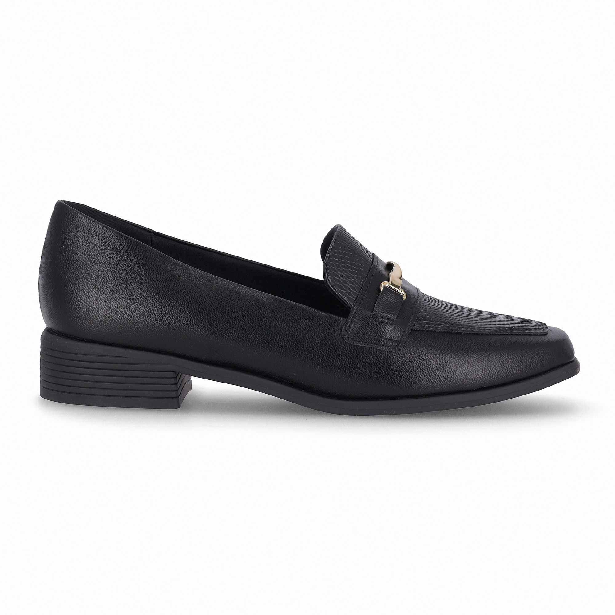 Loafer Giovanna Salto Baixo Preto