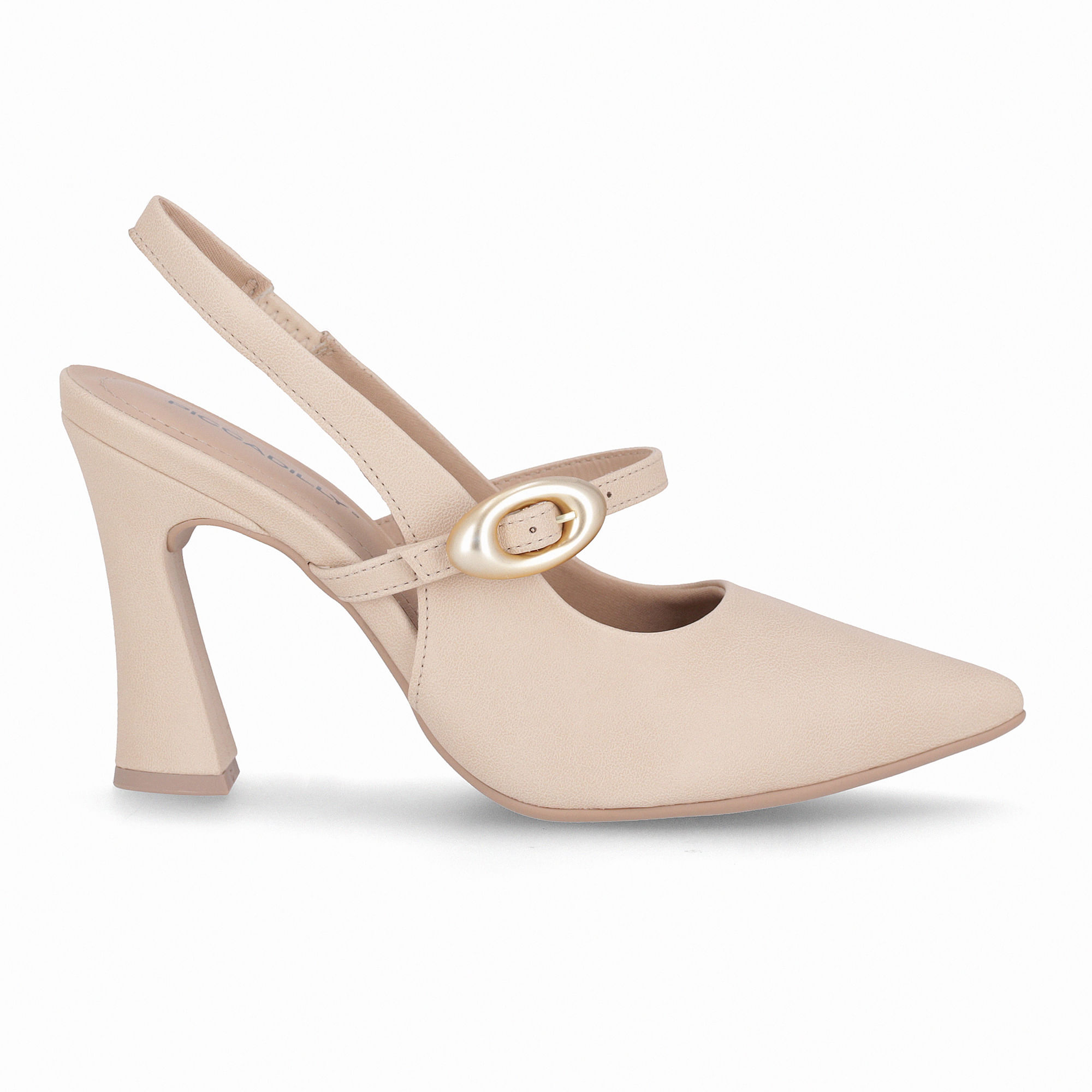 Sapato Slingback Silvana Salto Alto Brule
