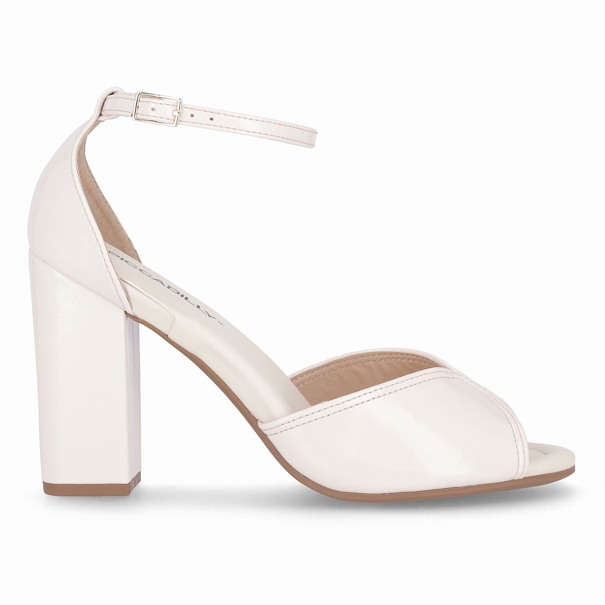 Sandália Rafa Salto Alto Off White