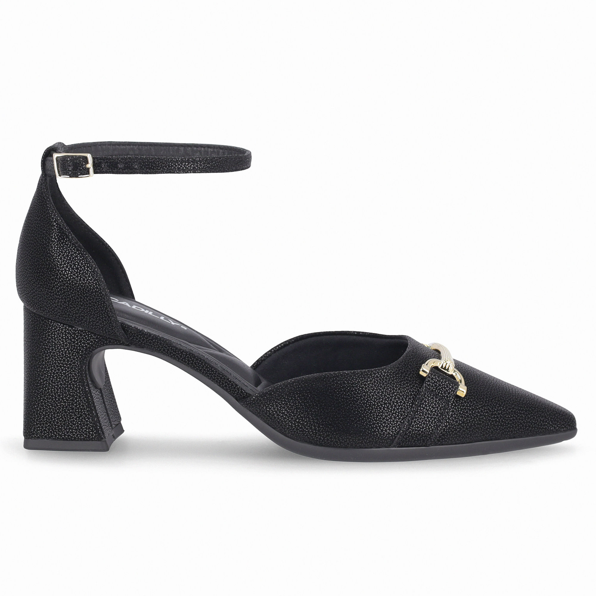 Sapato Canoinha Irene Salto Alto Preto