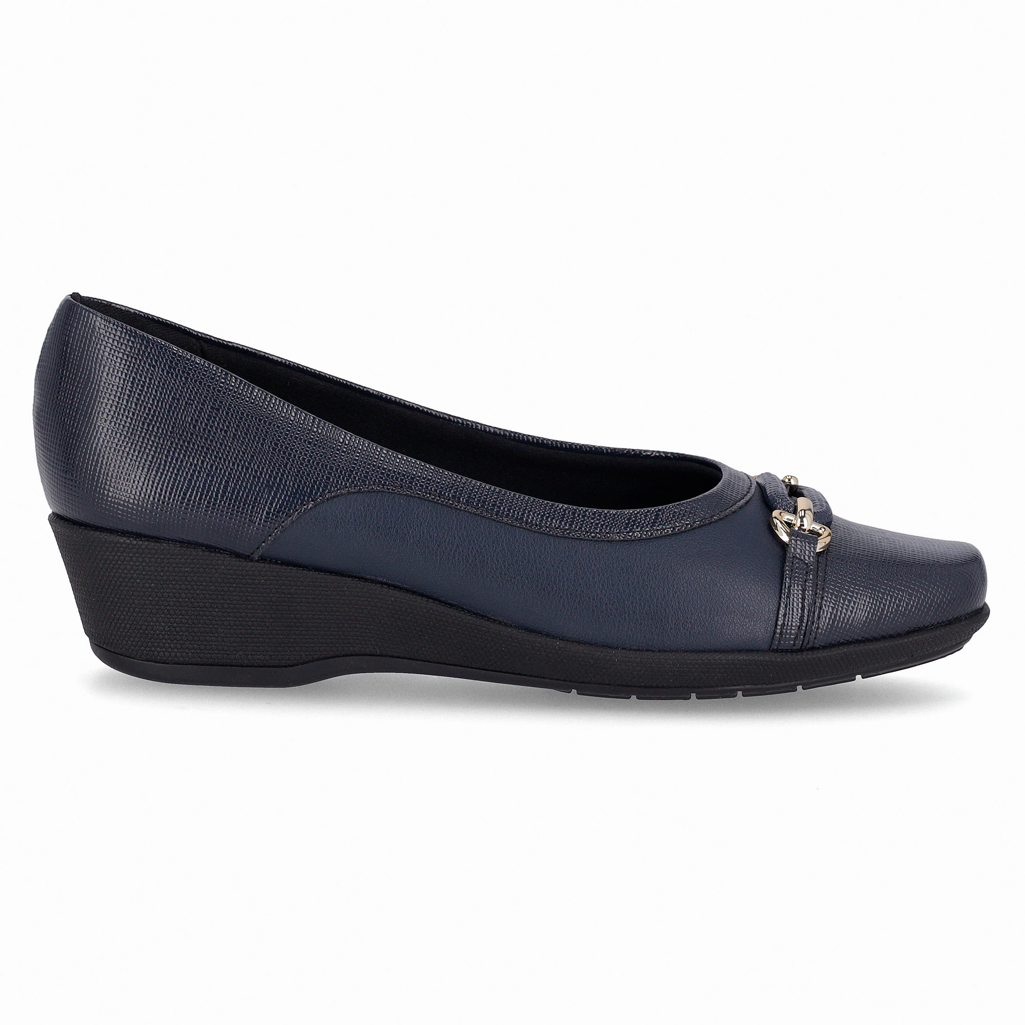 Sapato Ivone Anabela Médio Navy