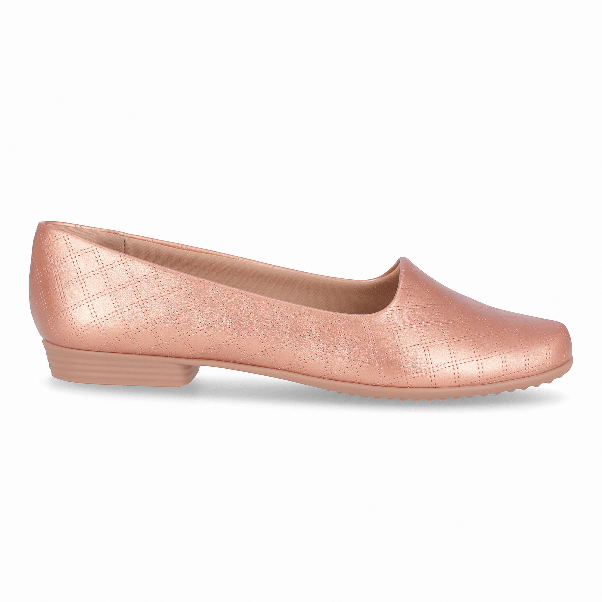 Sapatilha Raquel Salto Baixo Ouro Rosado