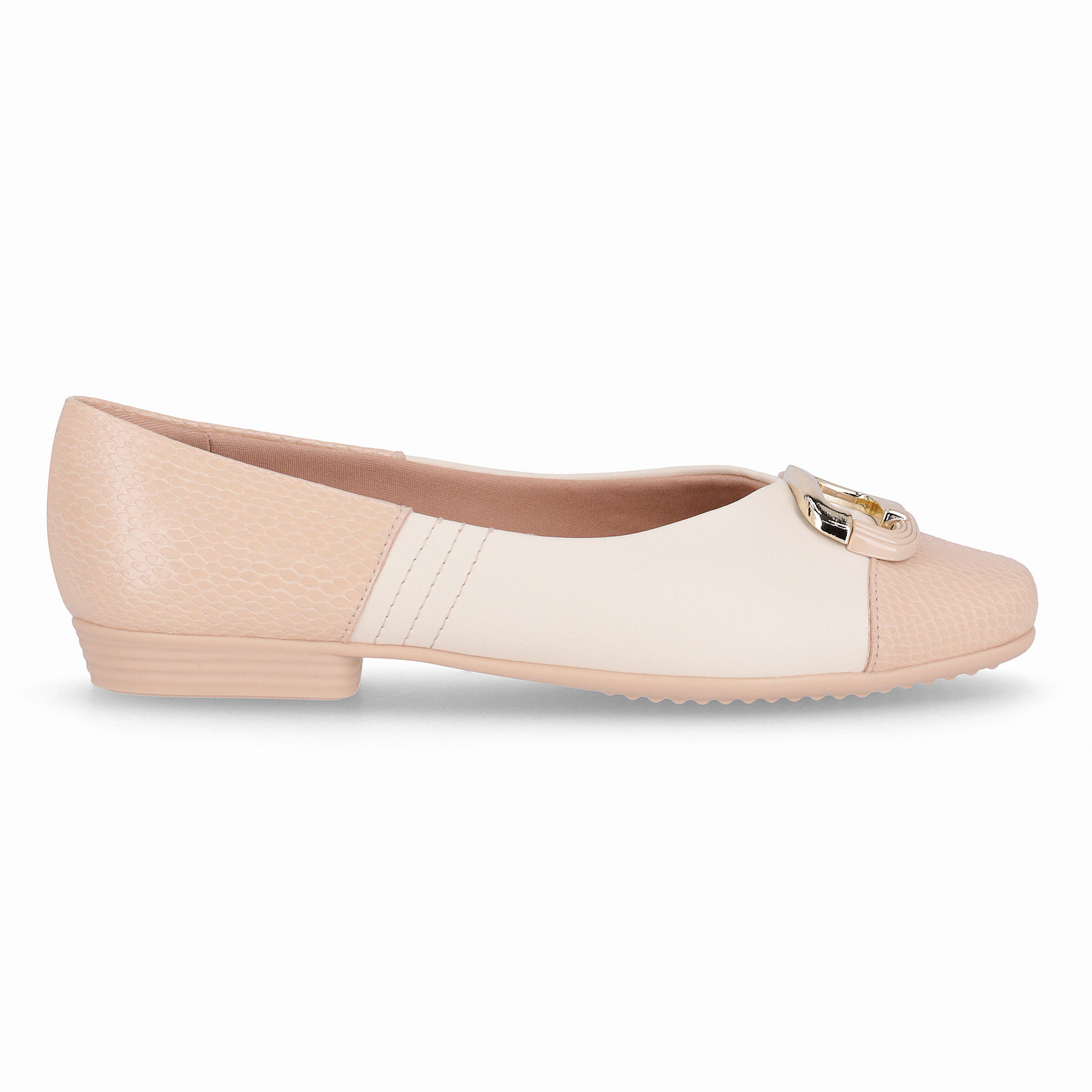 Sapatilha Raquel Salto Baixo Brule com Off White