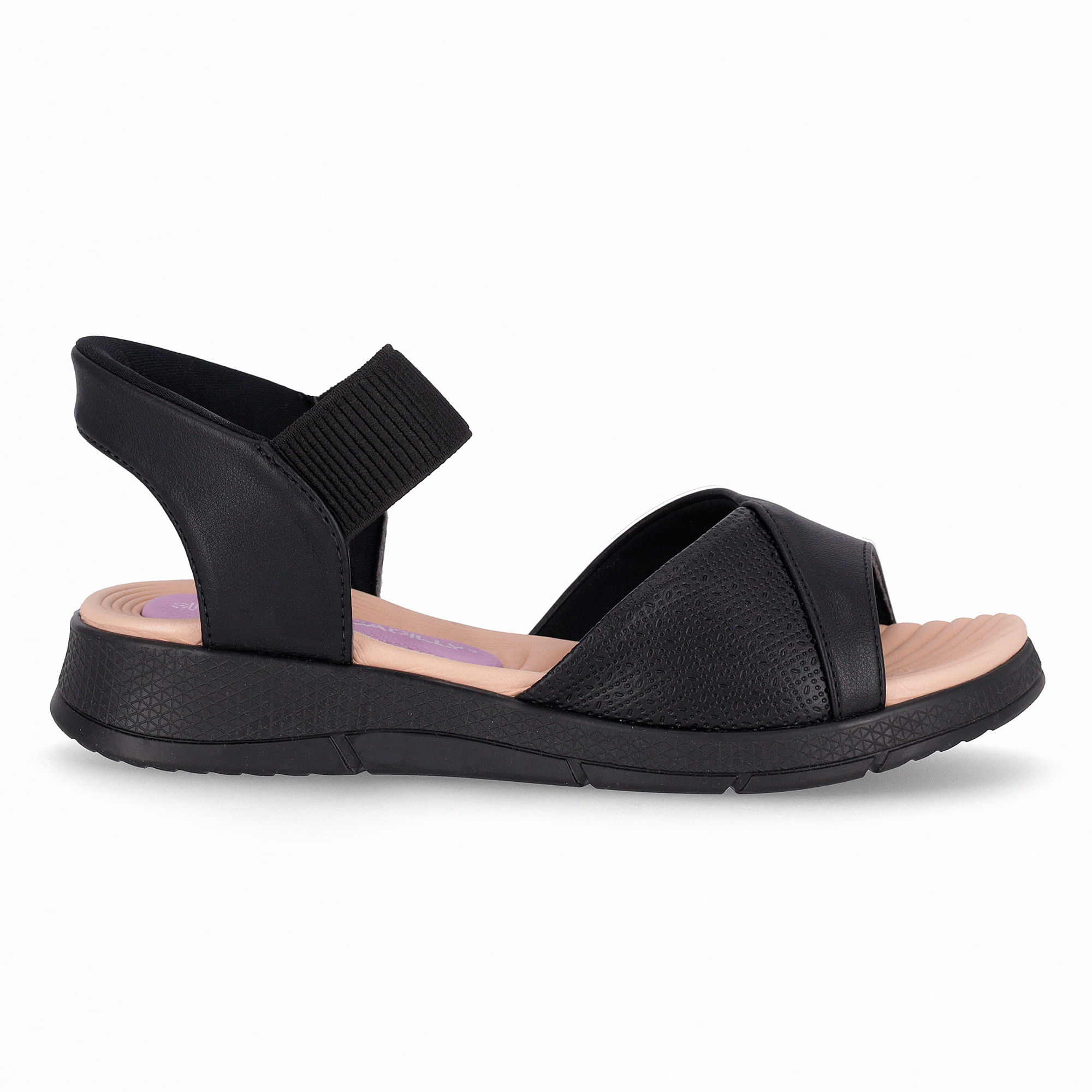 Papete SlipFit Anabela Médio Preto