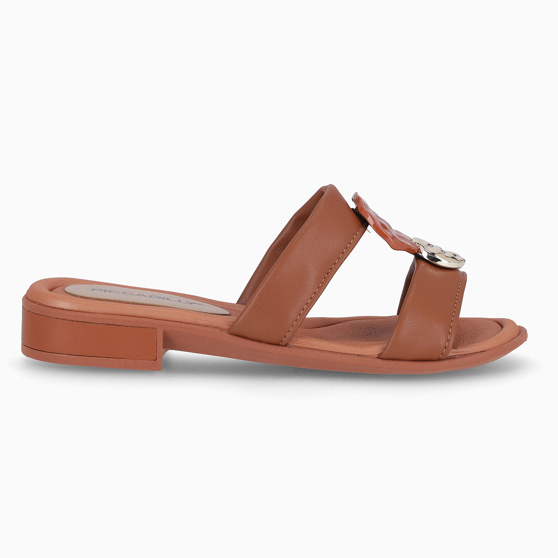 Tamanco Taila Salto Baixo Ocre