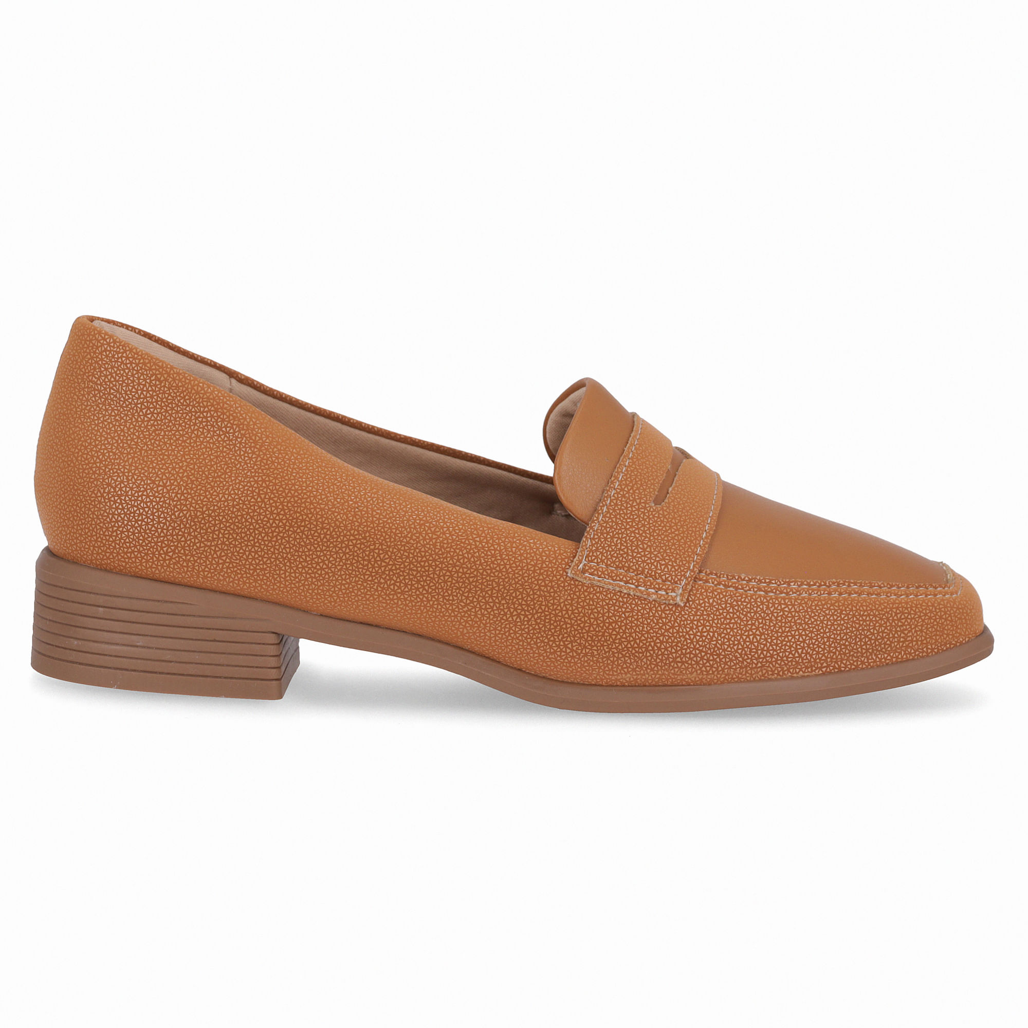 Loafer Giovanna Salto Baixo Mascavo