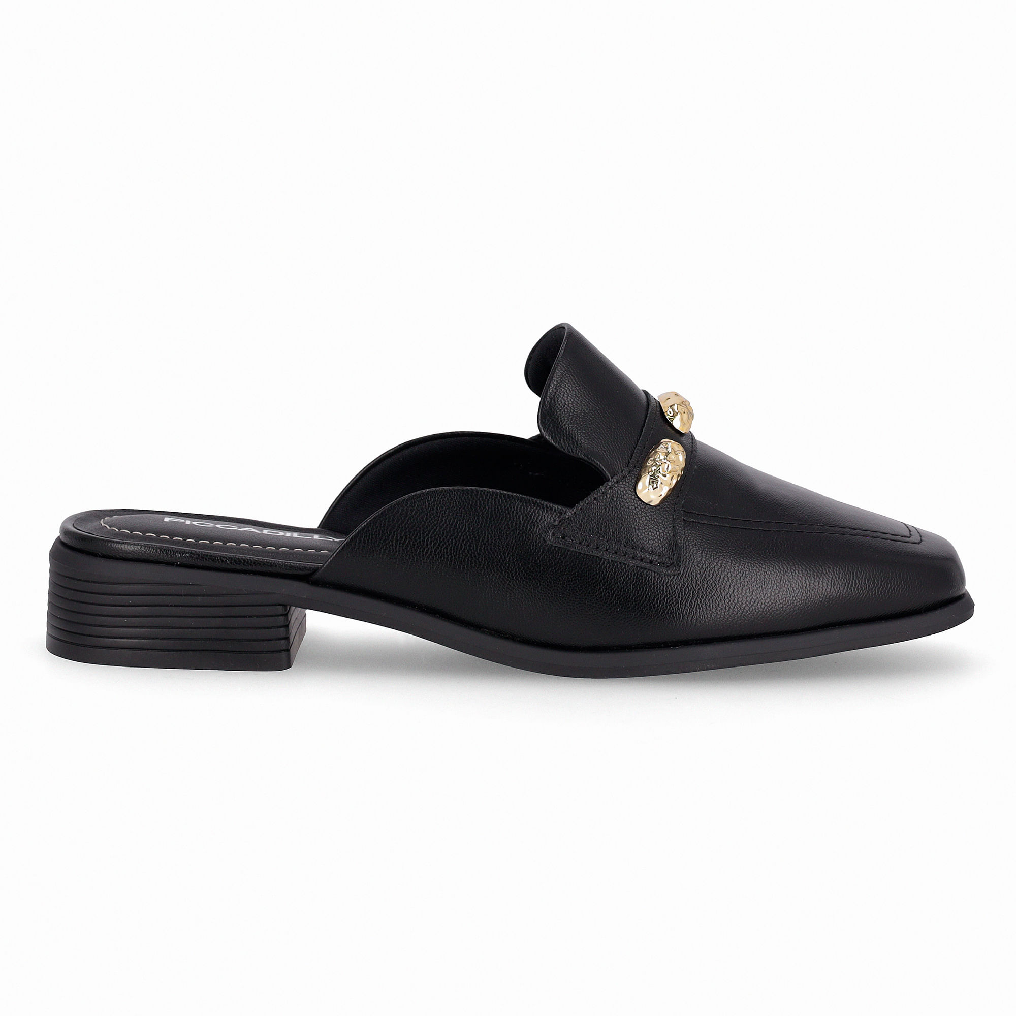 Mule Giovanna Salto Baixo Preto