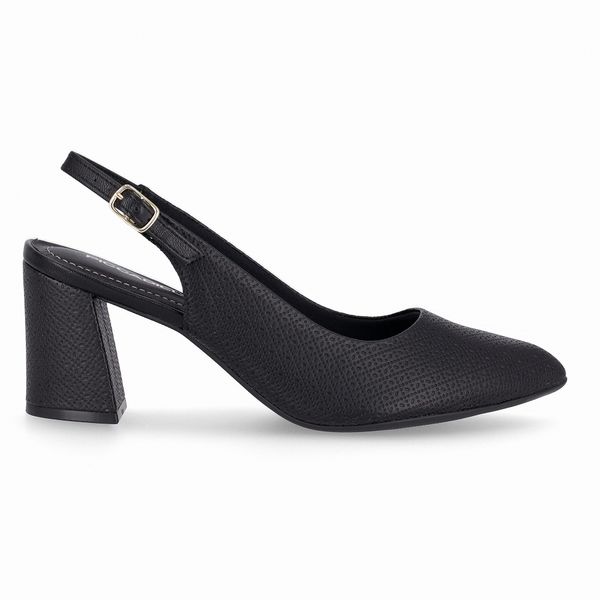 Sapato Slingback Luiza Salto Alto Preto 35