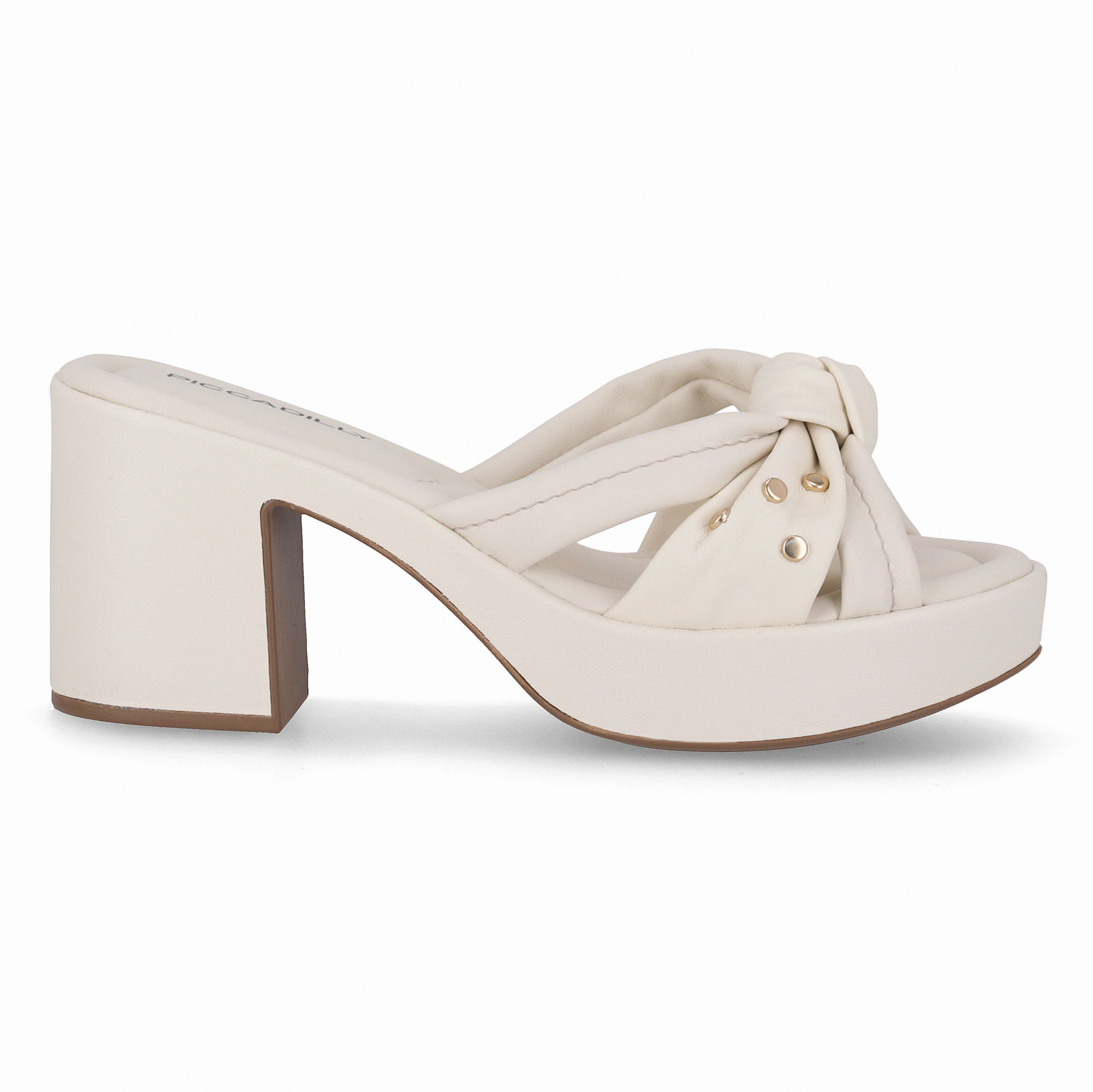 Tamanco Marcia Salto Alto Off White
