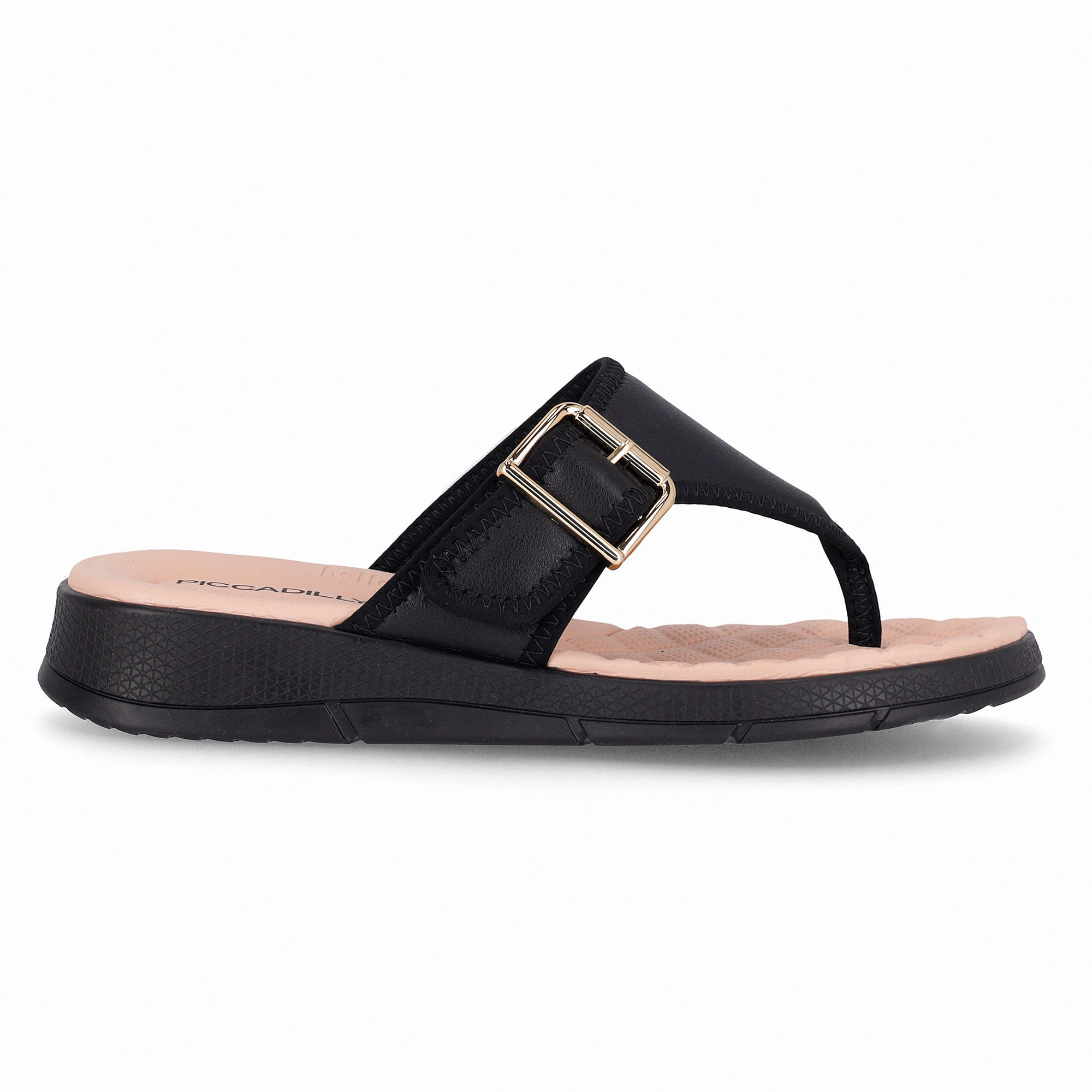 Chinelo Esporão Anabela Médio Preto