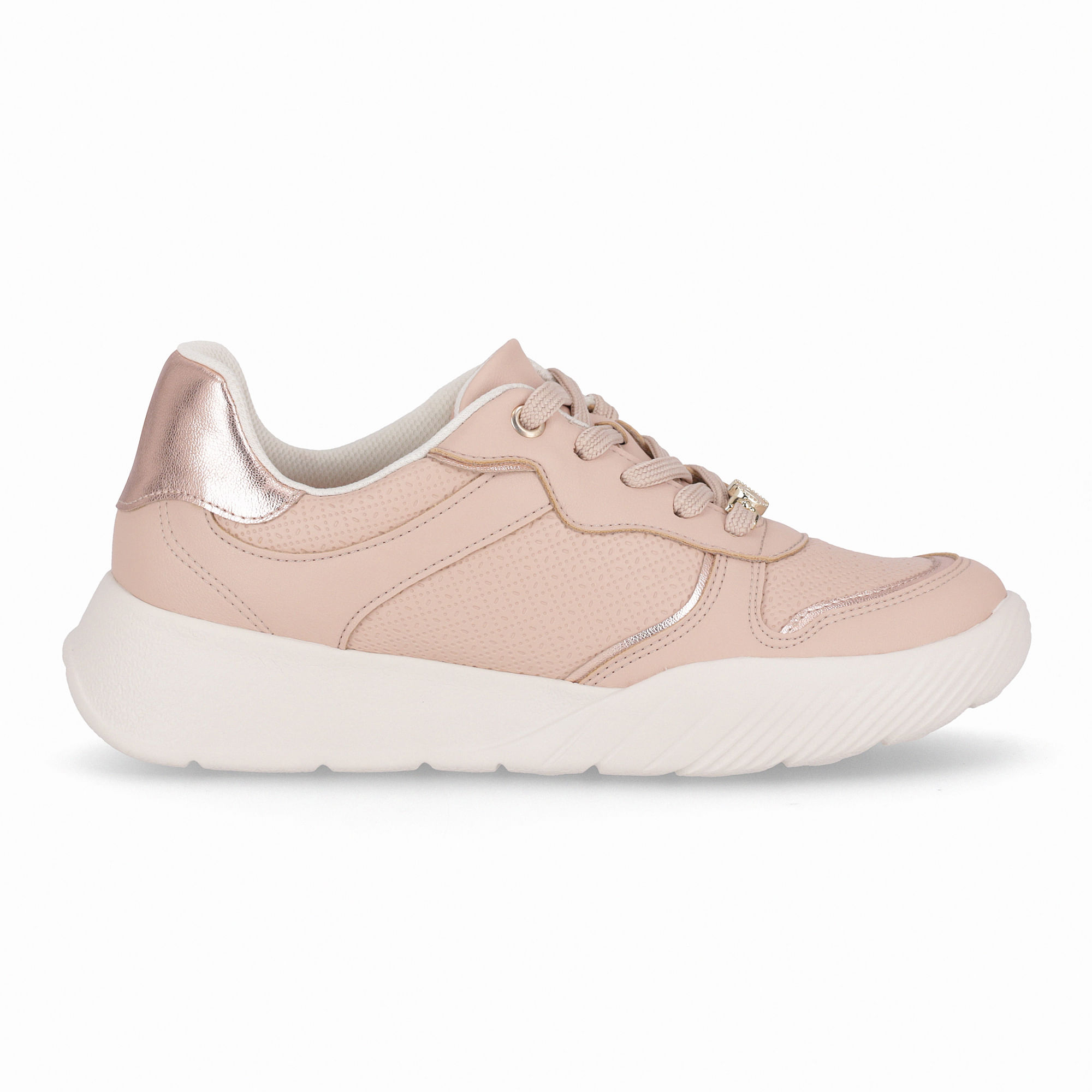 Tênis Fascite Médio Rose com Ouro Rosado