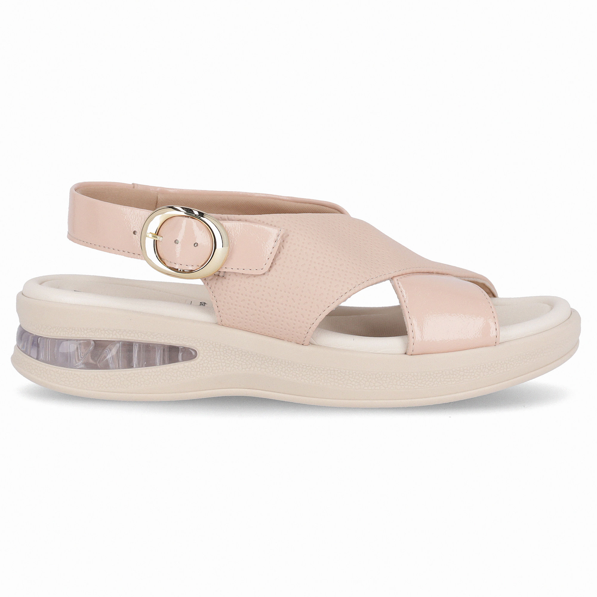 Sandália SoftStep Anabela Médio Rose