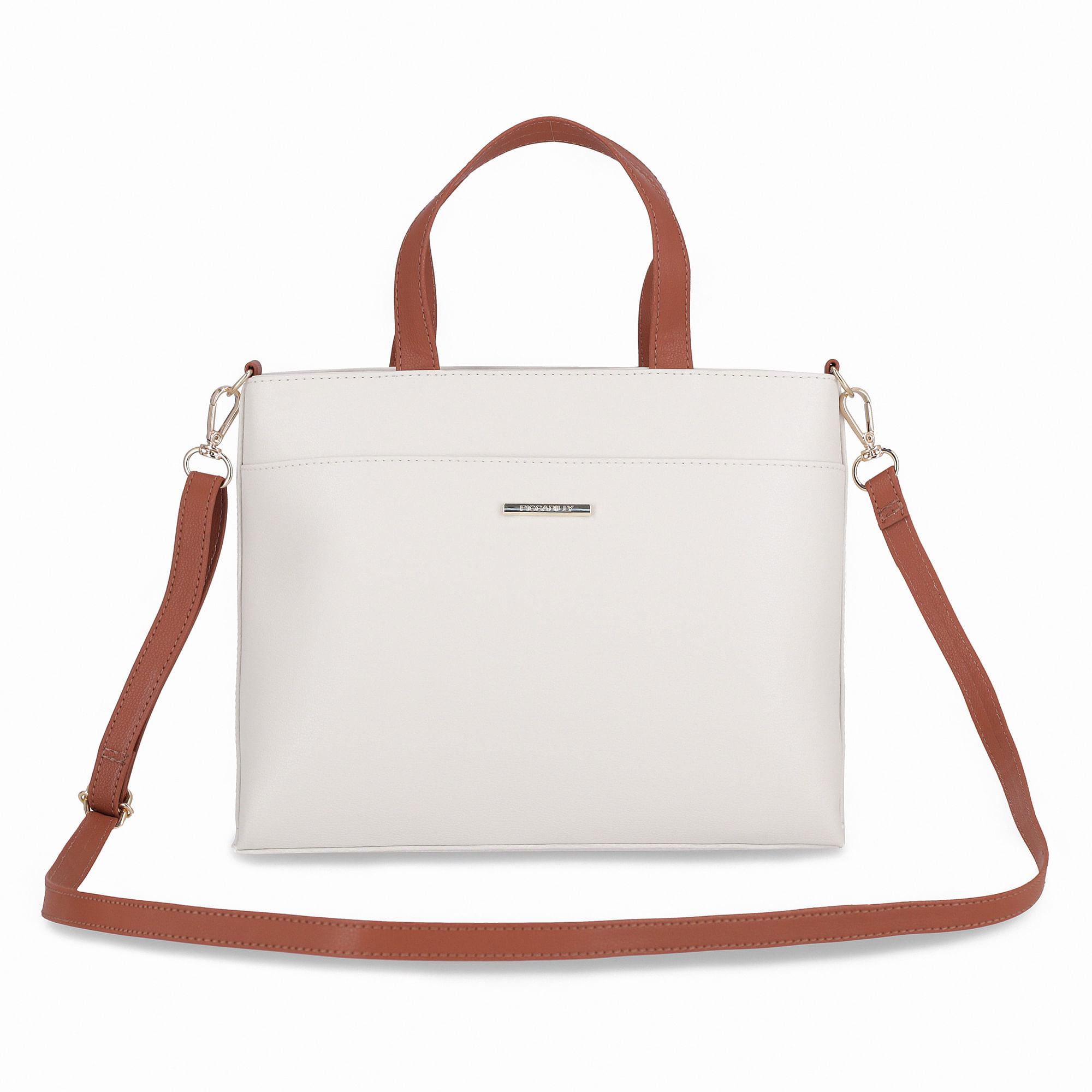 Bolsa Rebeca Tote Grande Ocre com Brule