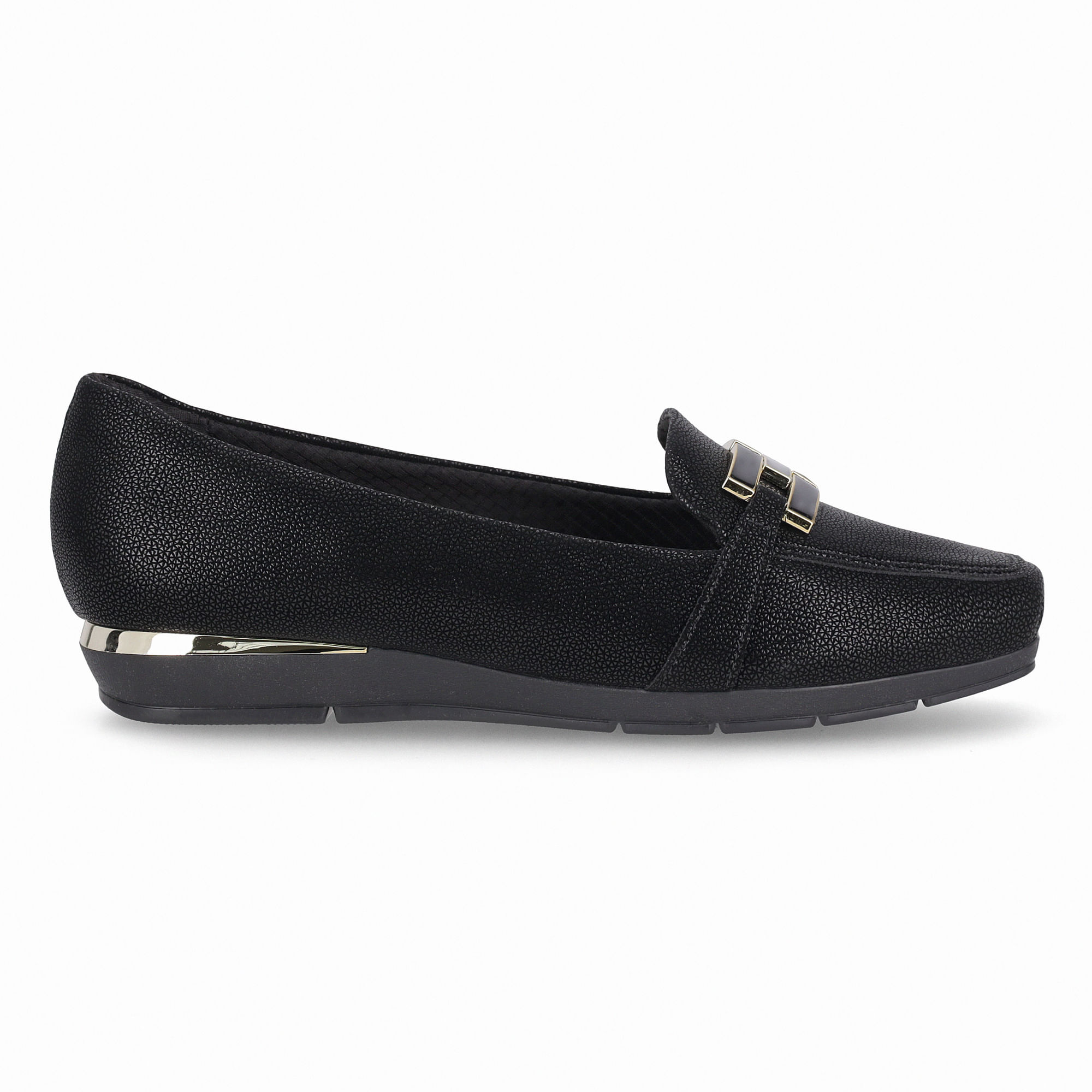 PICCADILLY MAXI - Sapato Fernanda  Salto Baixo Preto