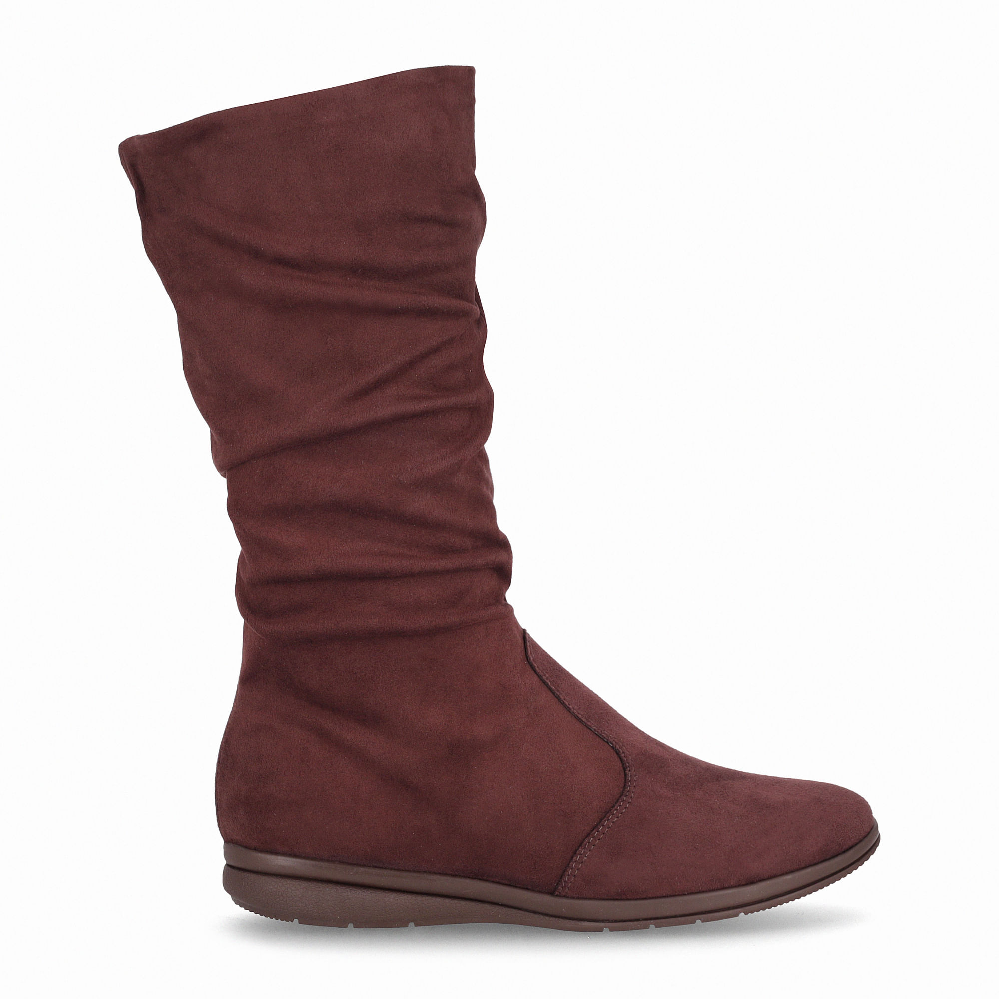 Bota Sandy Cano Médio Salto Baixo Cacau