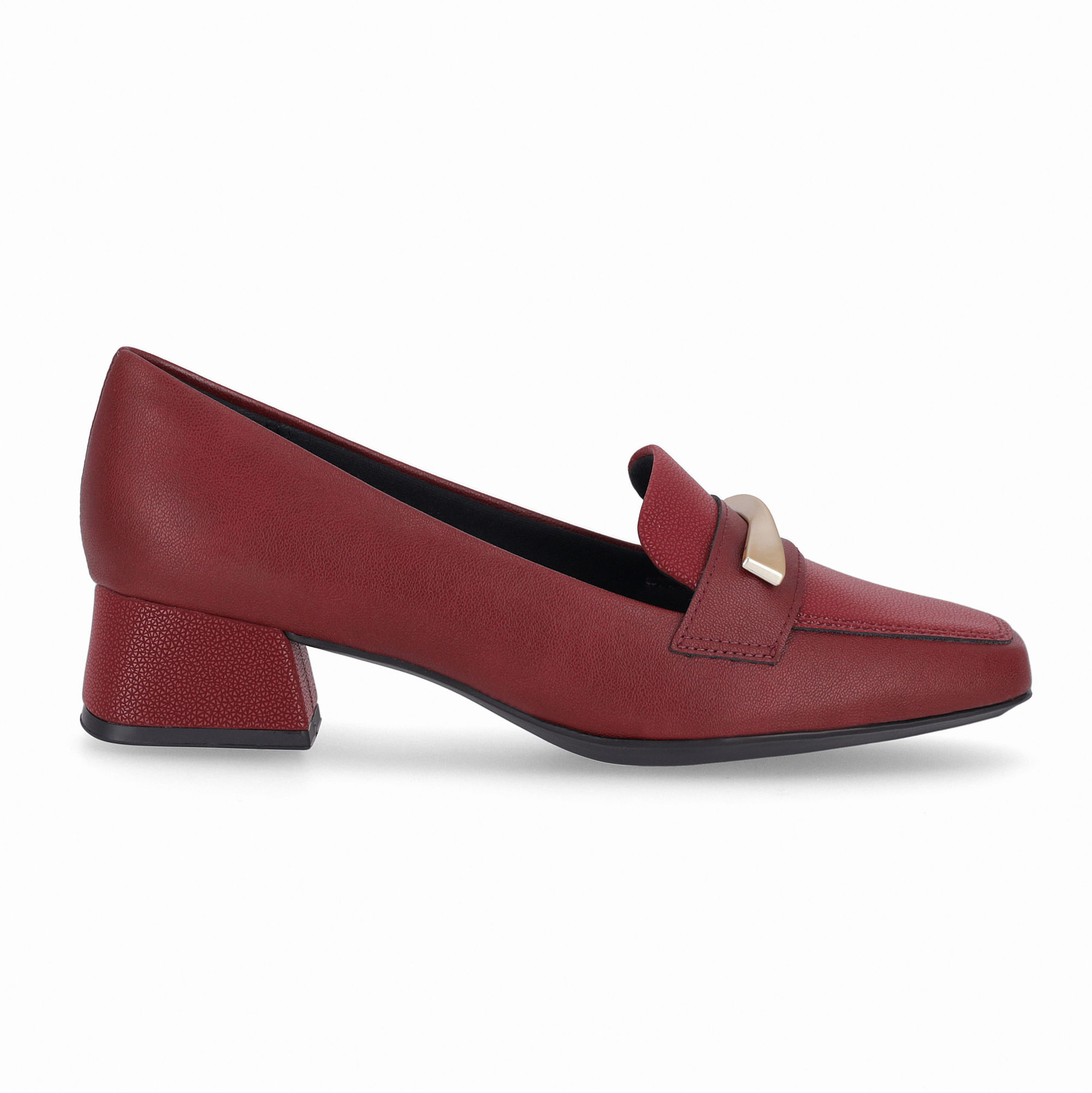 Loafer Tati Salto Médio Burgundy
