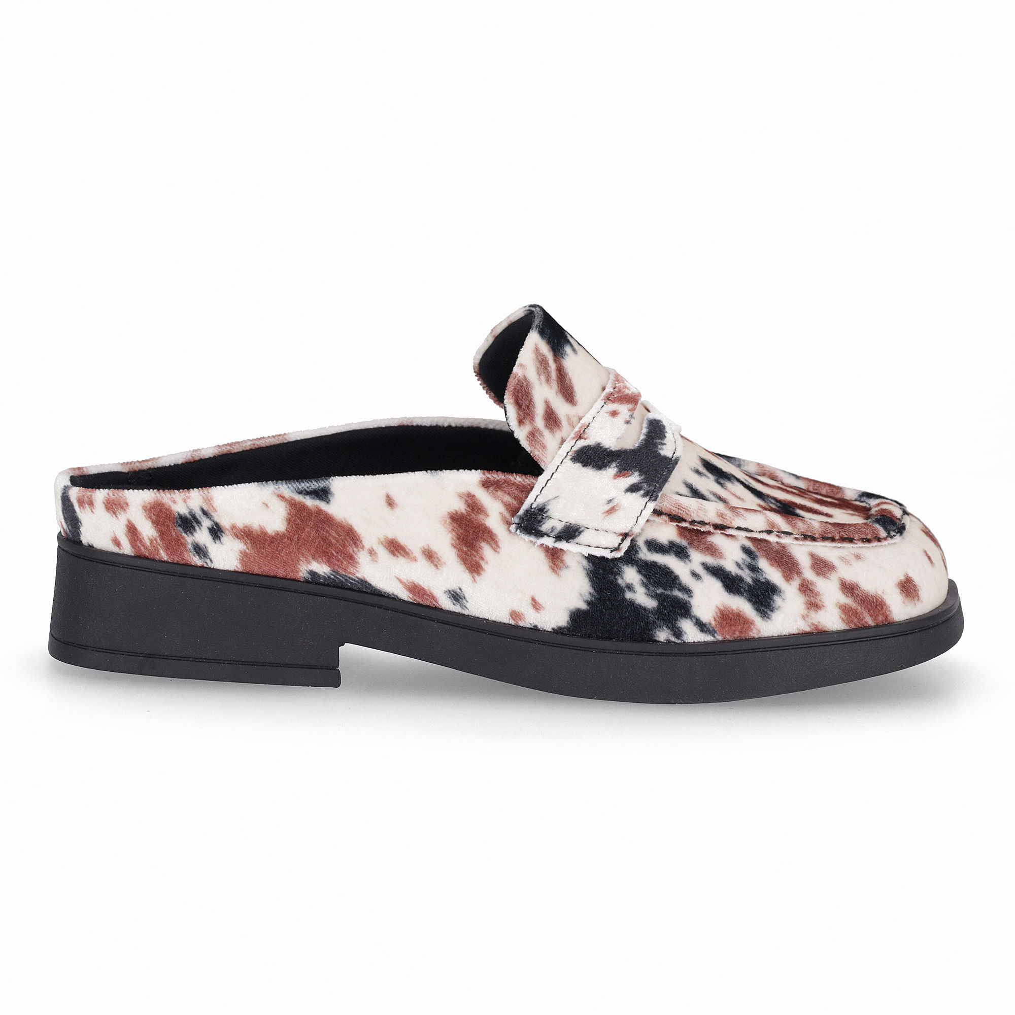 Mule Francisca Salto Baixo Animal Print