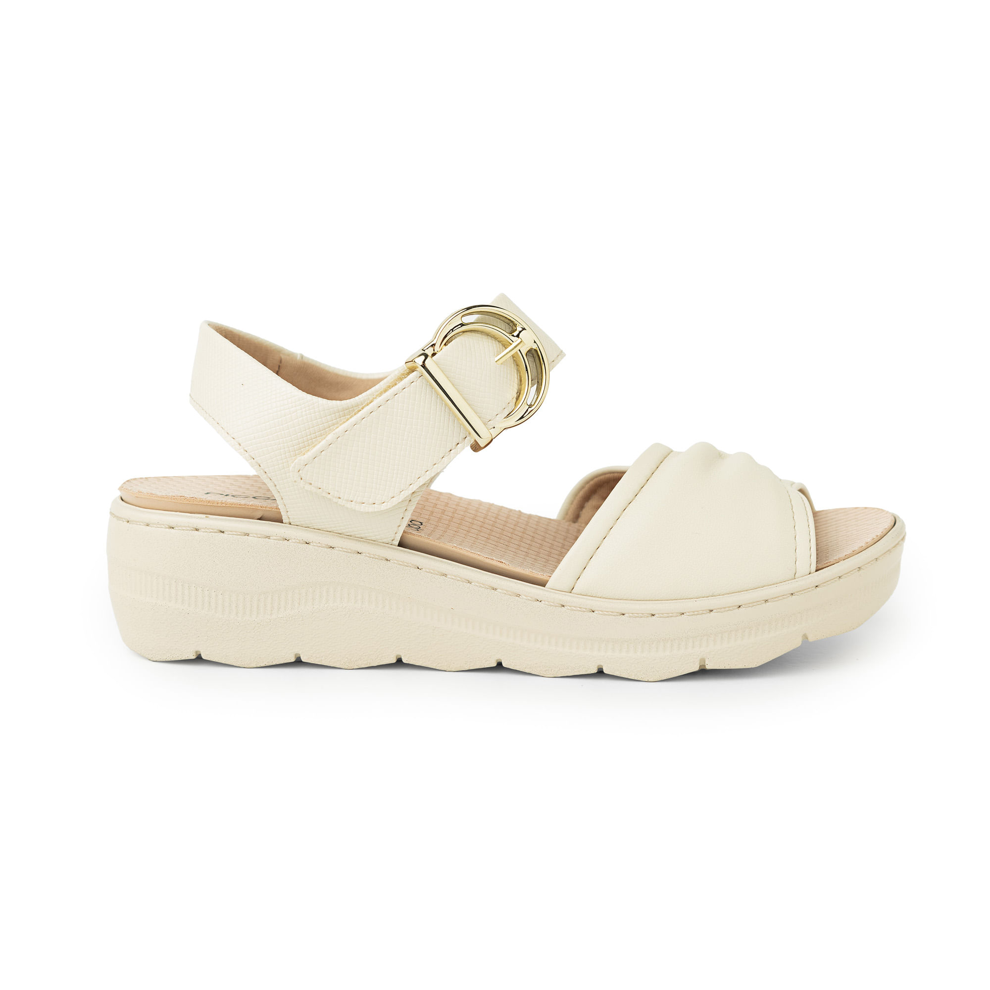 Sandália SPA Anabela Médio Off White