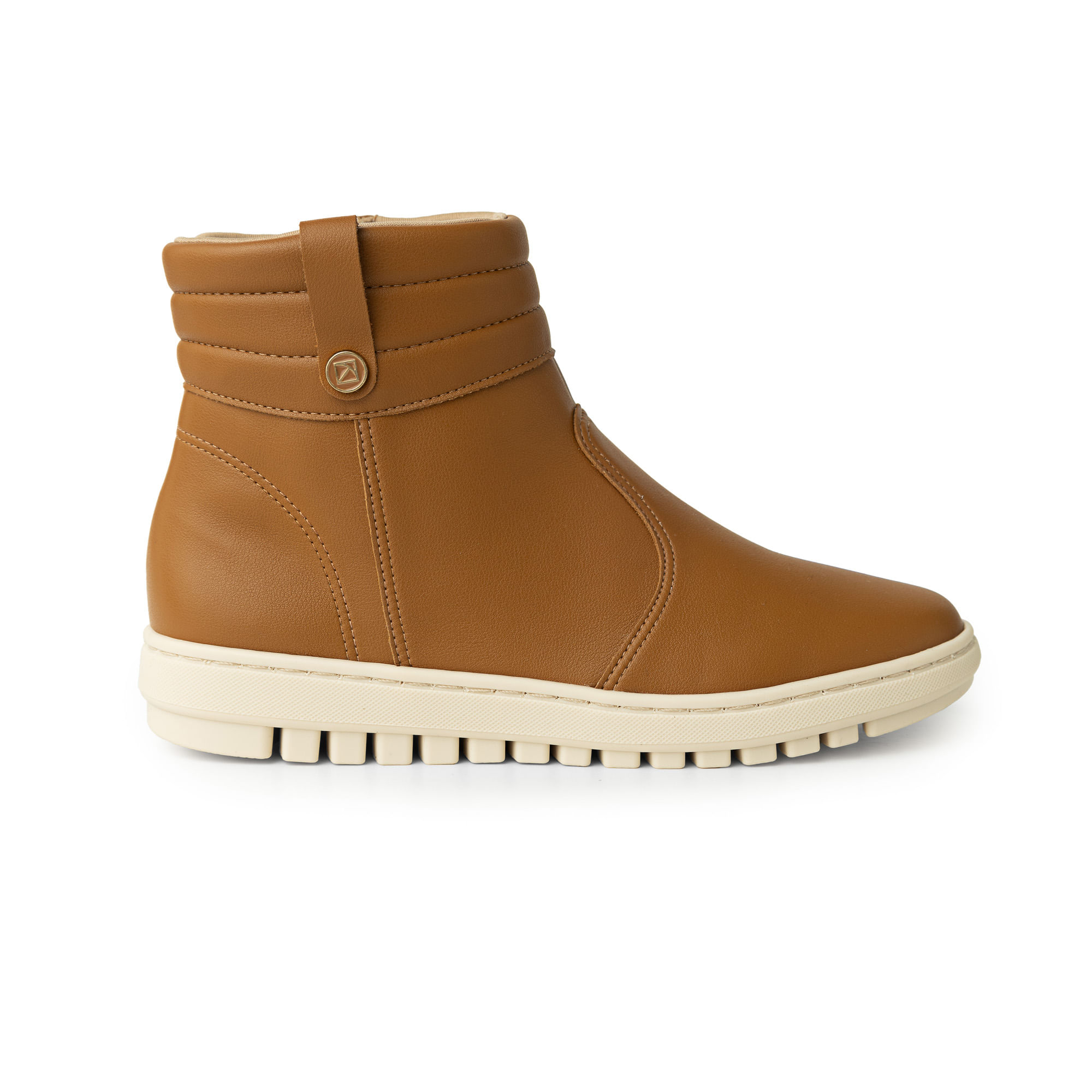 Bota Cano Curto Salto Baixo Mascavo