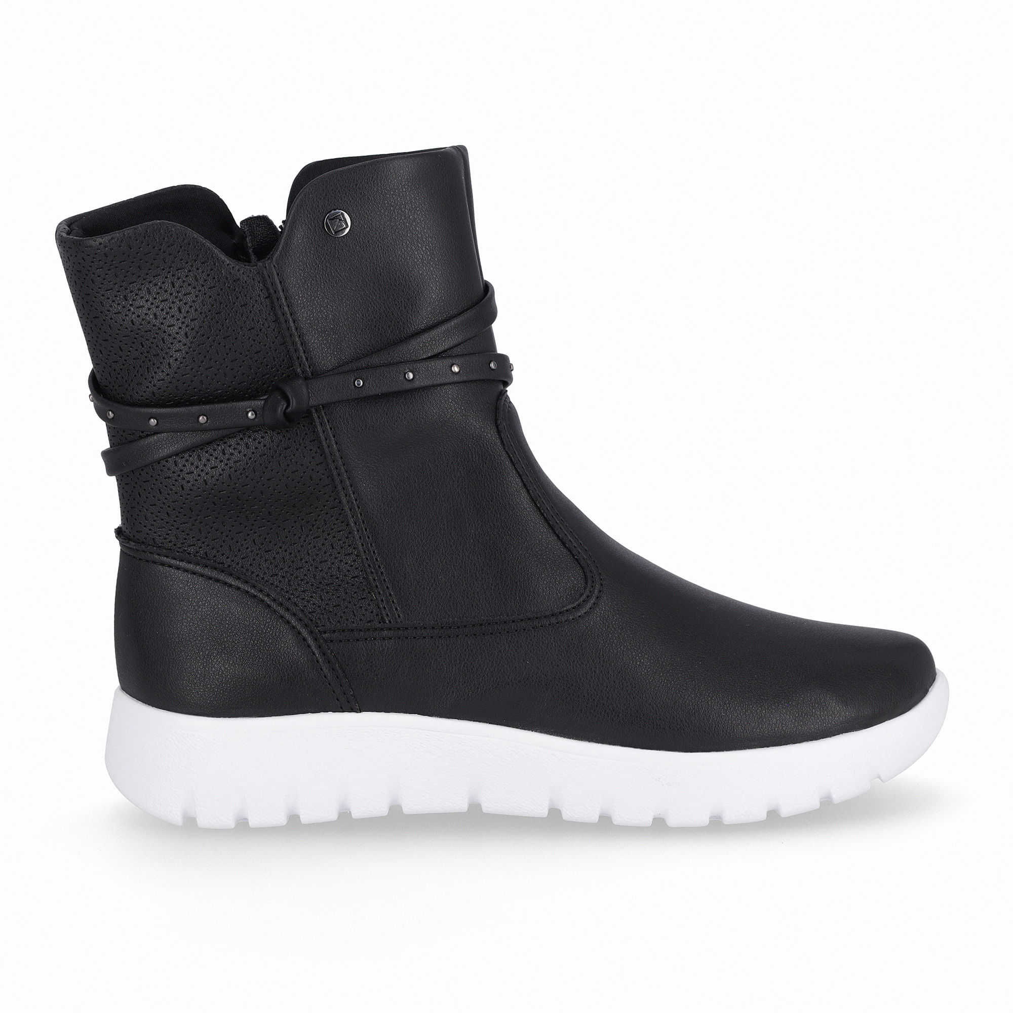 Bota Vicky Cano Médio  Salto Baixo Preto