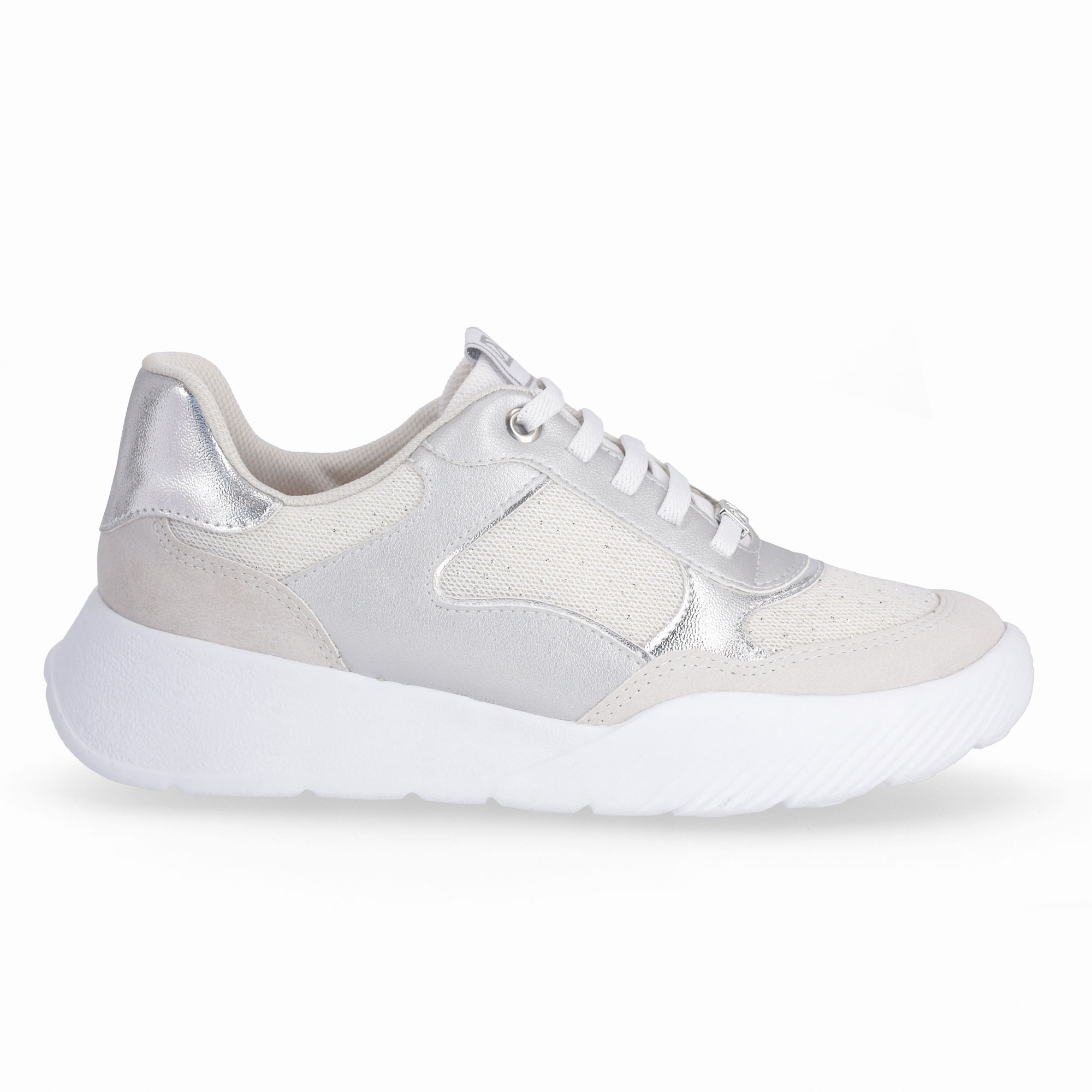Tênis Fascite Prata com Branco
