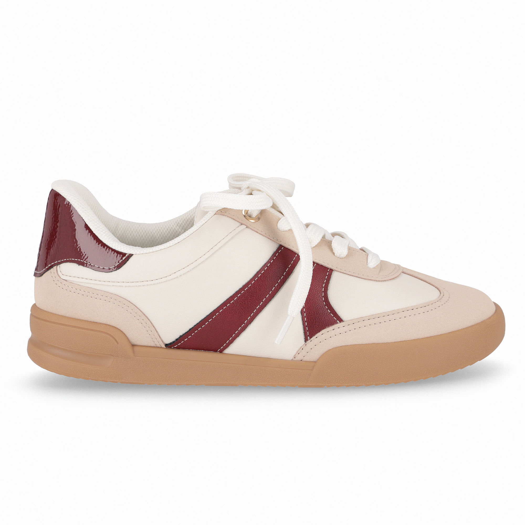 Tênis Caroline  Off White com Brule