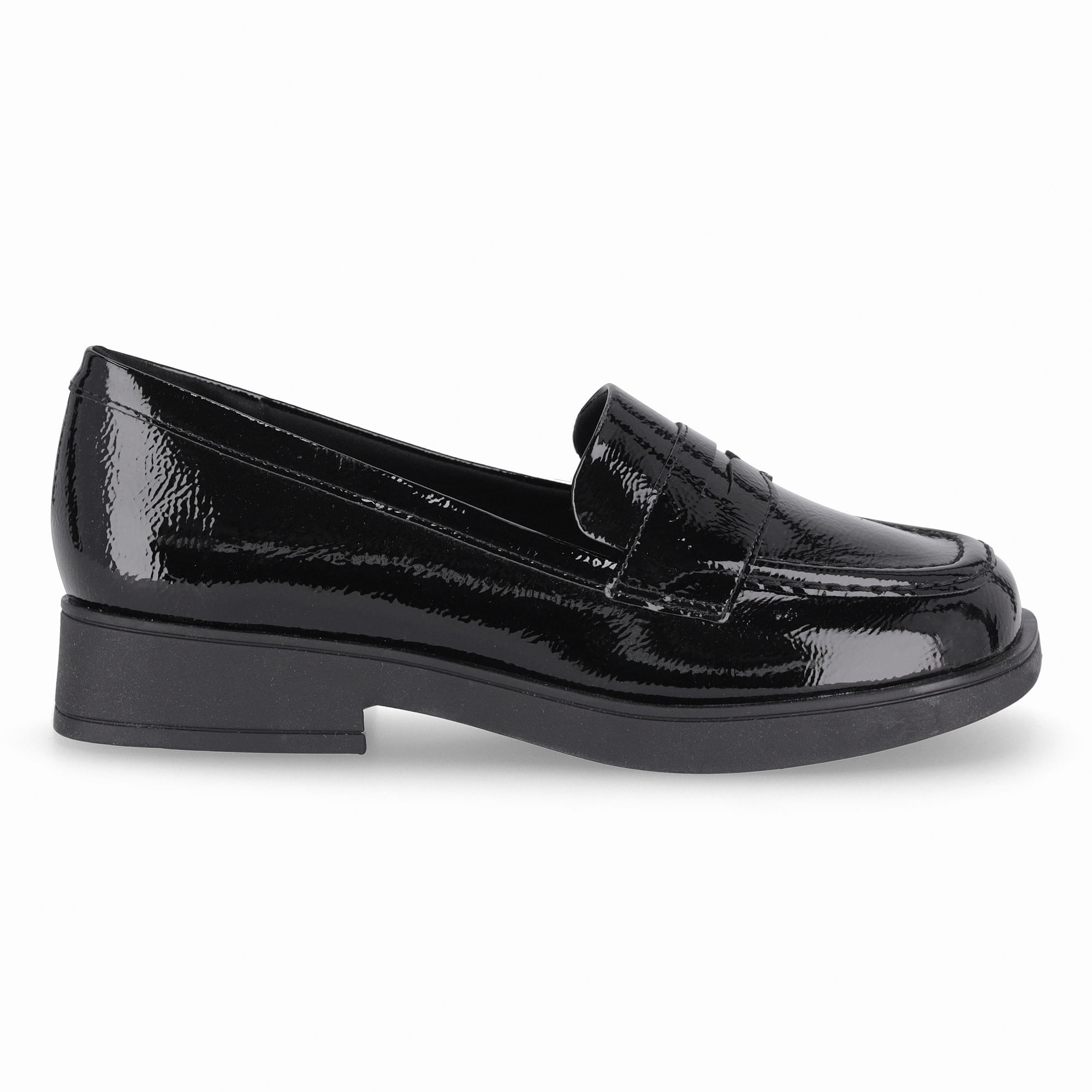 Loafer Francisca Salto Baixo Preto