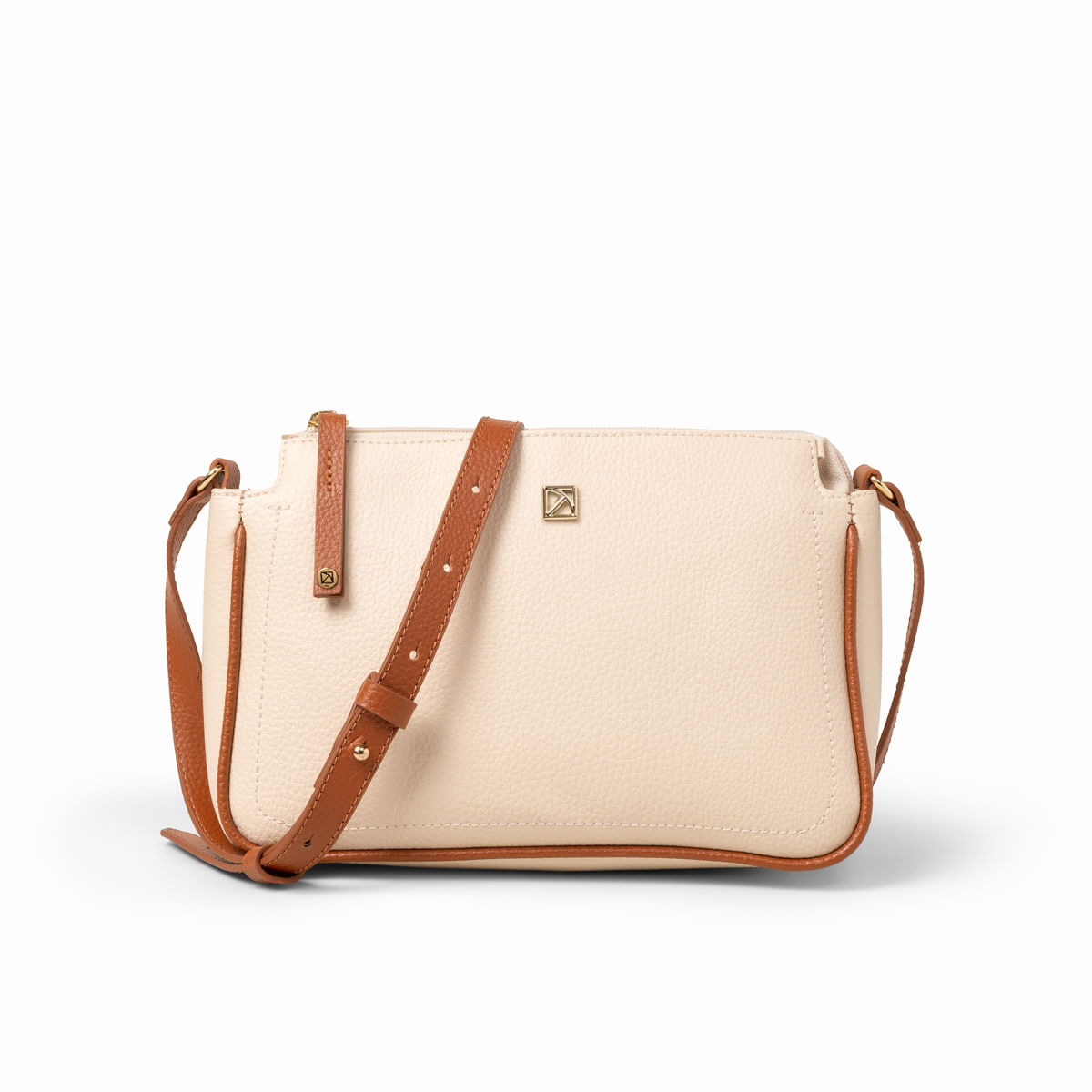 Bolsa Amanda Crossbody Pequena Ocre com Brule