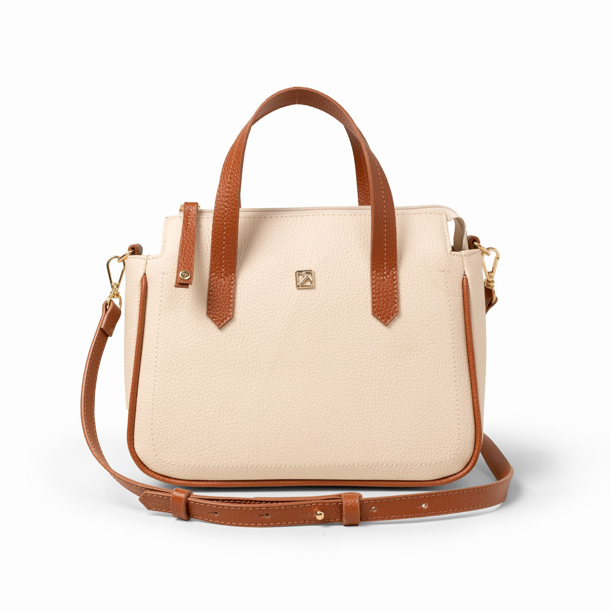 Bolsa Aurora Tote Média Ocre com Brule