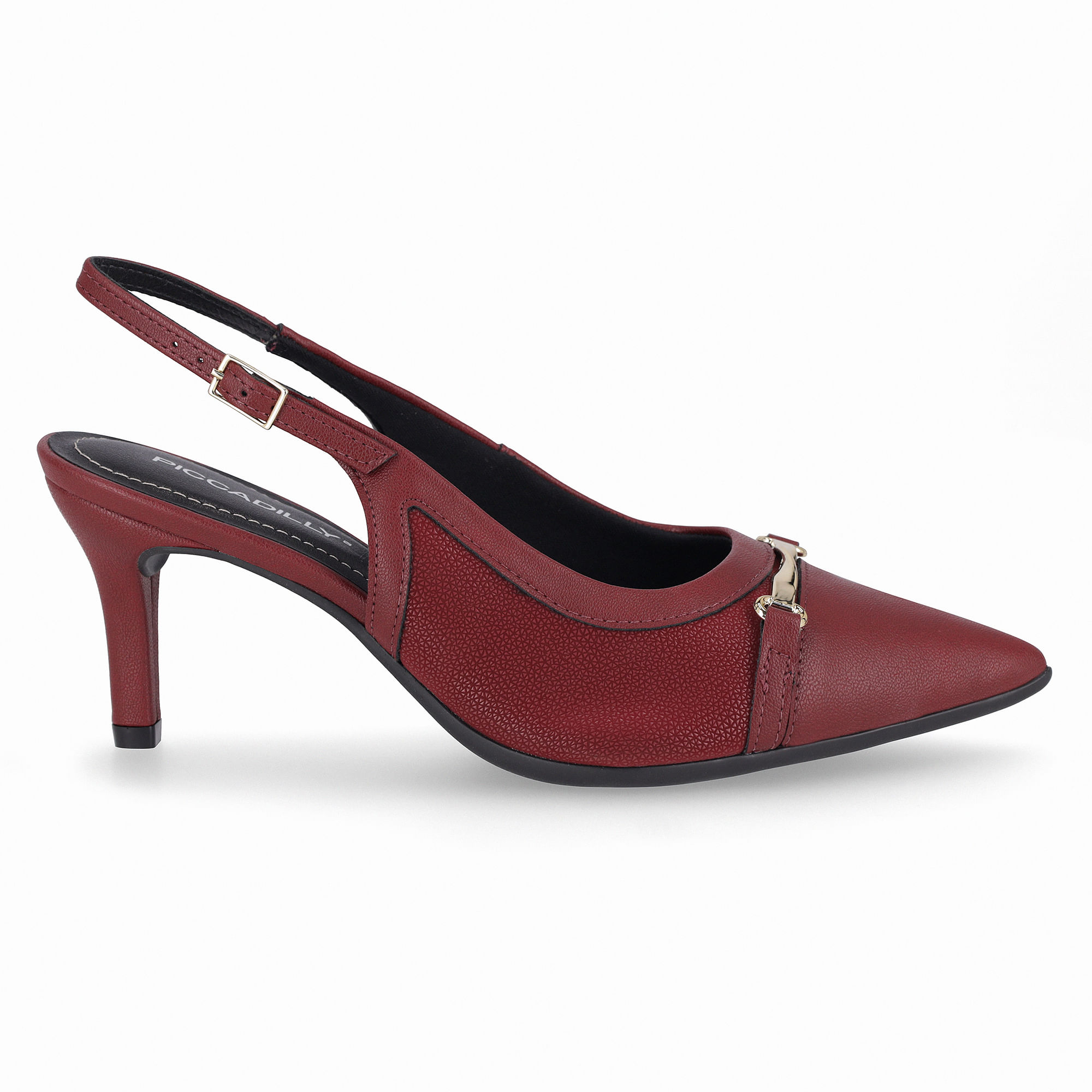 Slingback Salto Alto Burgundy