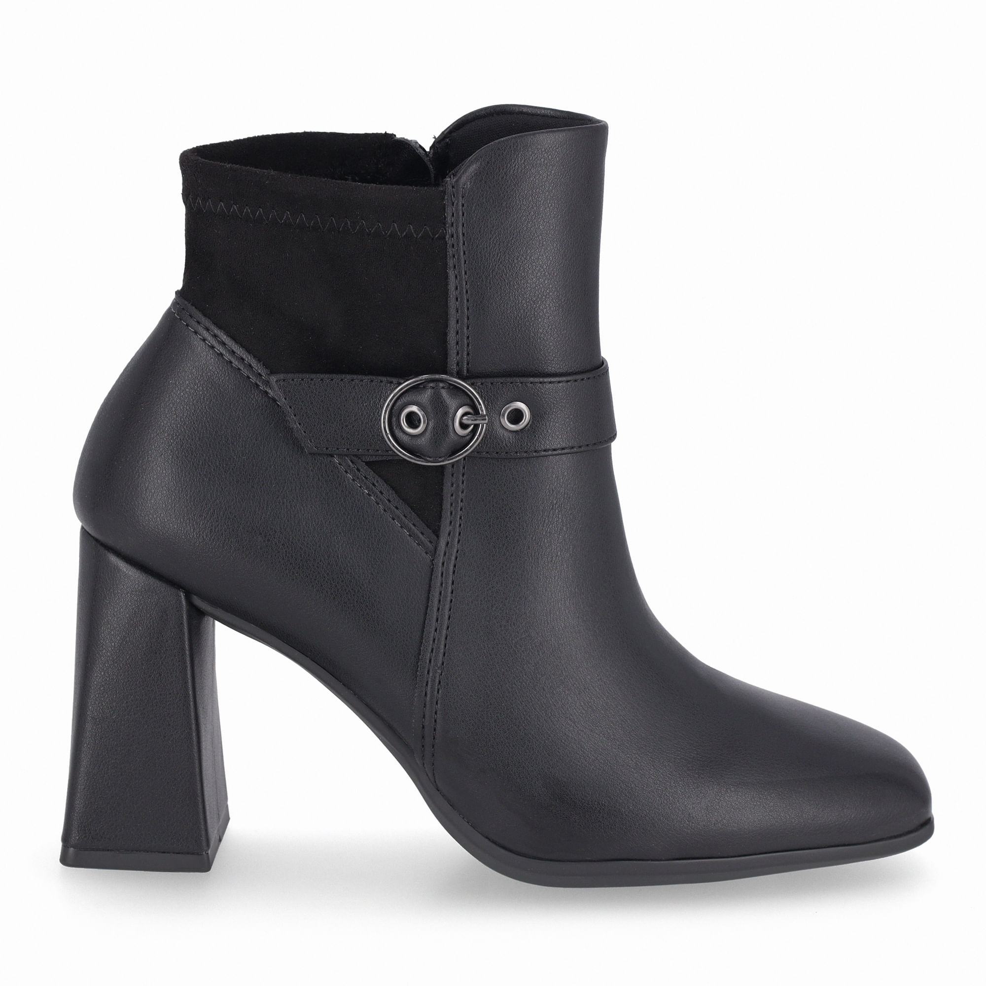 Bota Cano Curto Salto Alto Preto