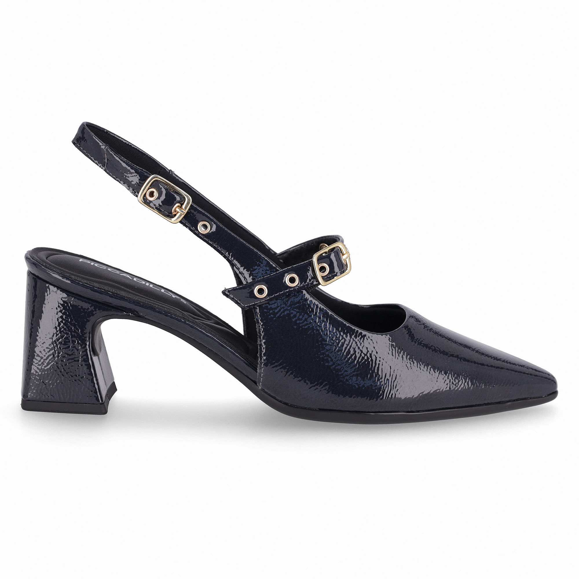 Slingback Irene Salto Alto Navy