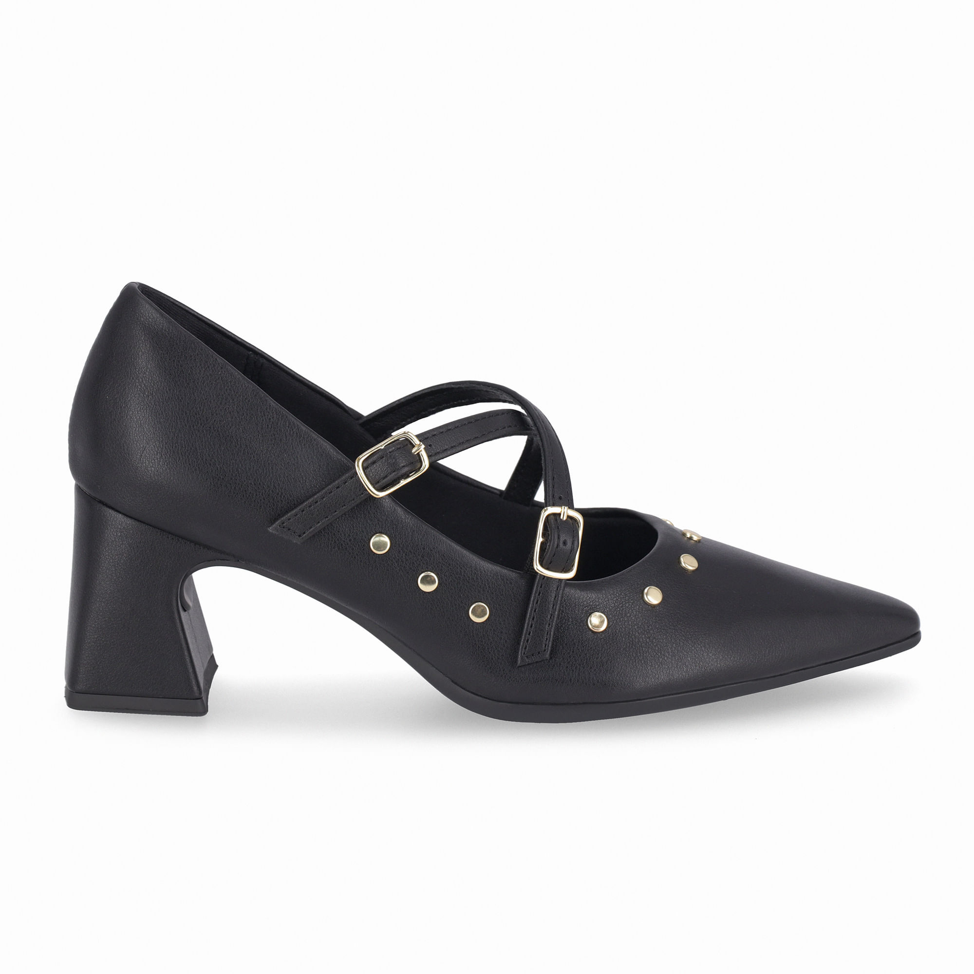 Scarpin Boneca Irene Salto Alto Preto