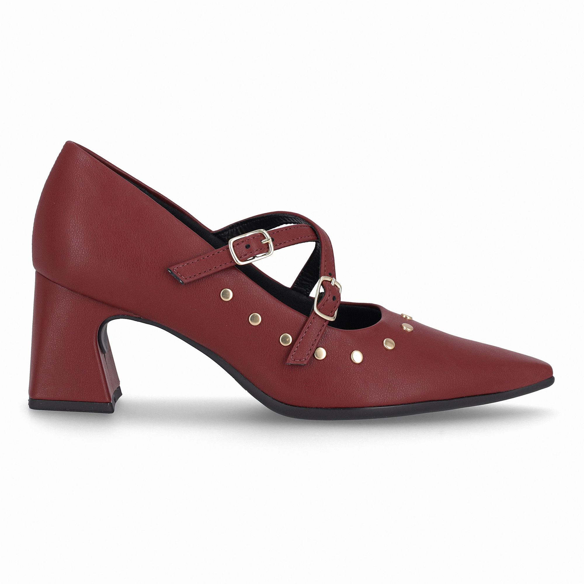 Scarpin Boneca Irene Salto Alto Burgundy