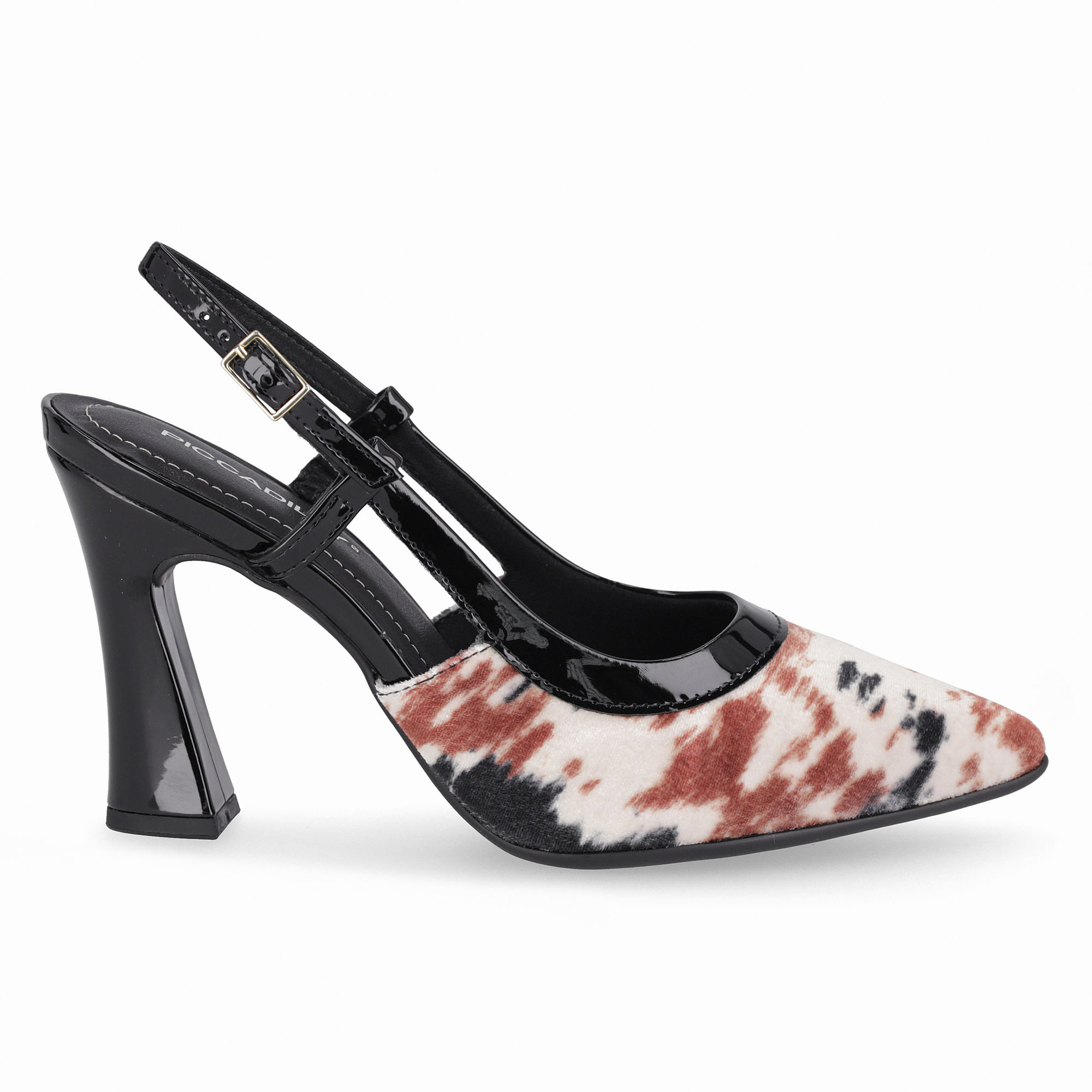 Slingback Silvana Salto Alto  Animal Print