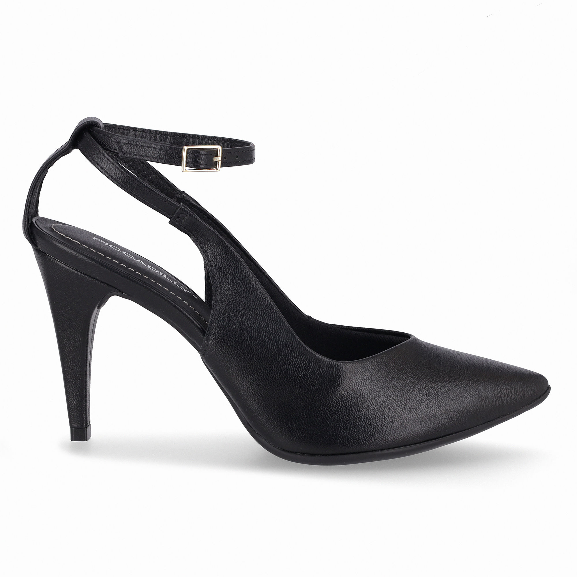 Slingback Silvana Salto Alto Preto