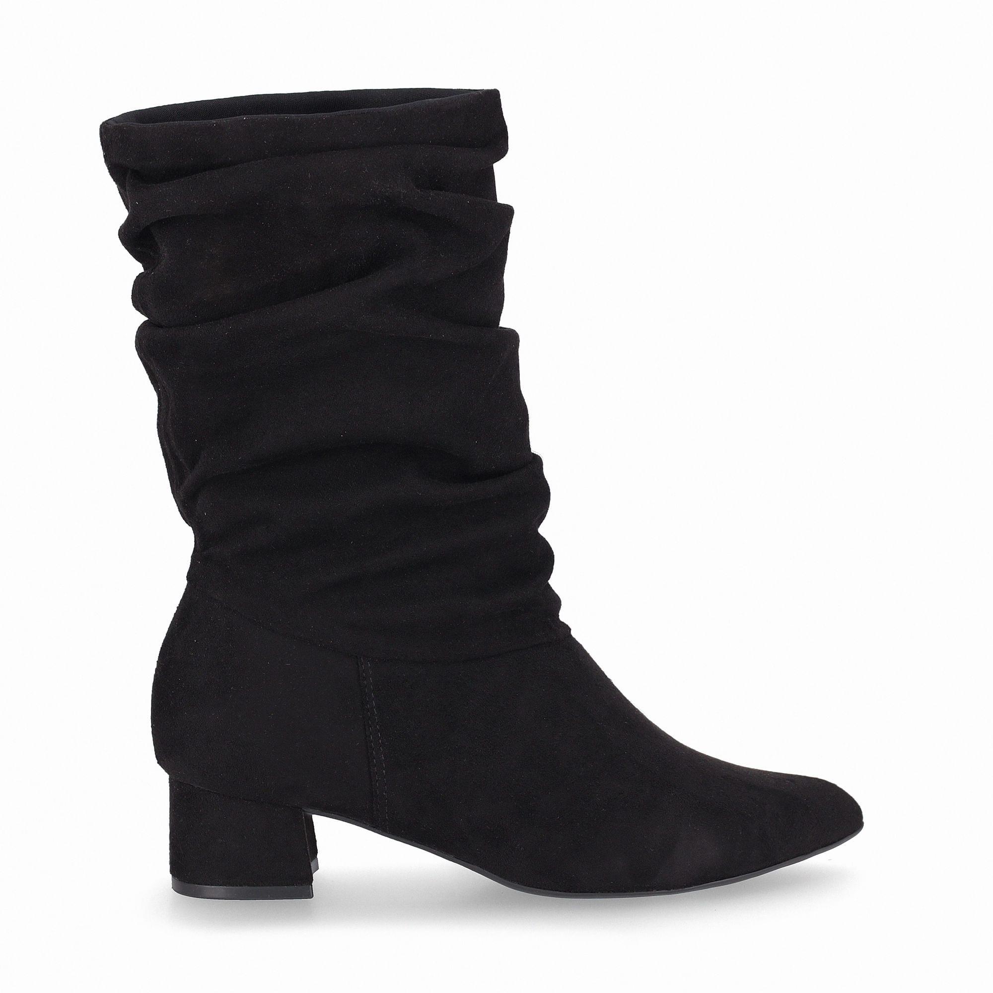 Bota Taci Cano Médio Salto Médio Preto