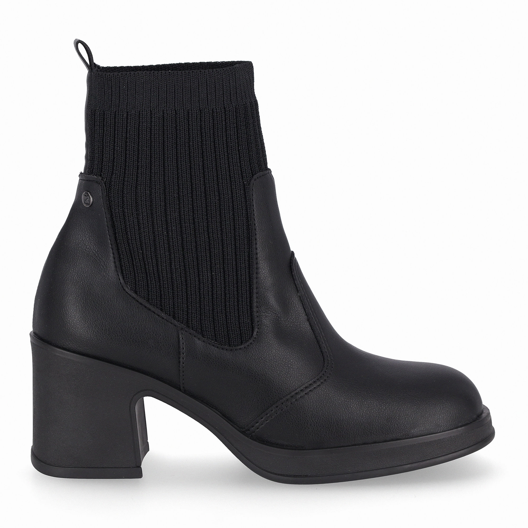 Bota Loiva Cano Curto Salto Médio Preto