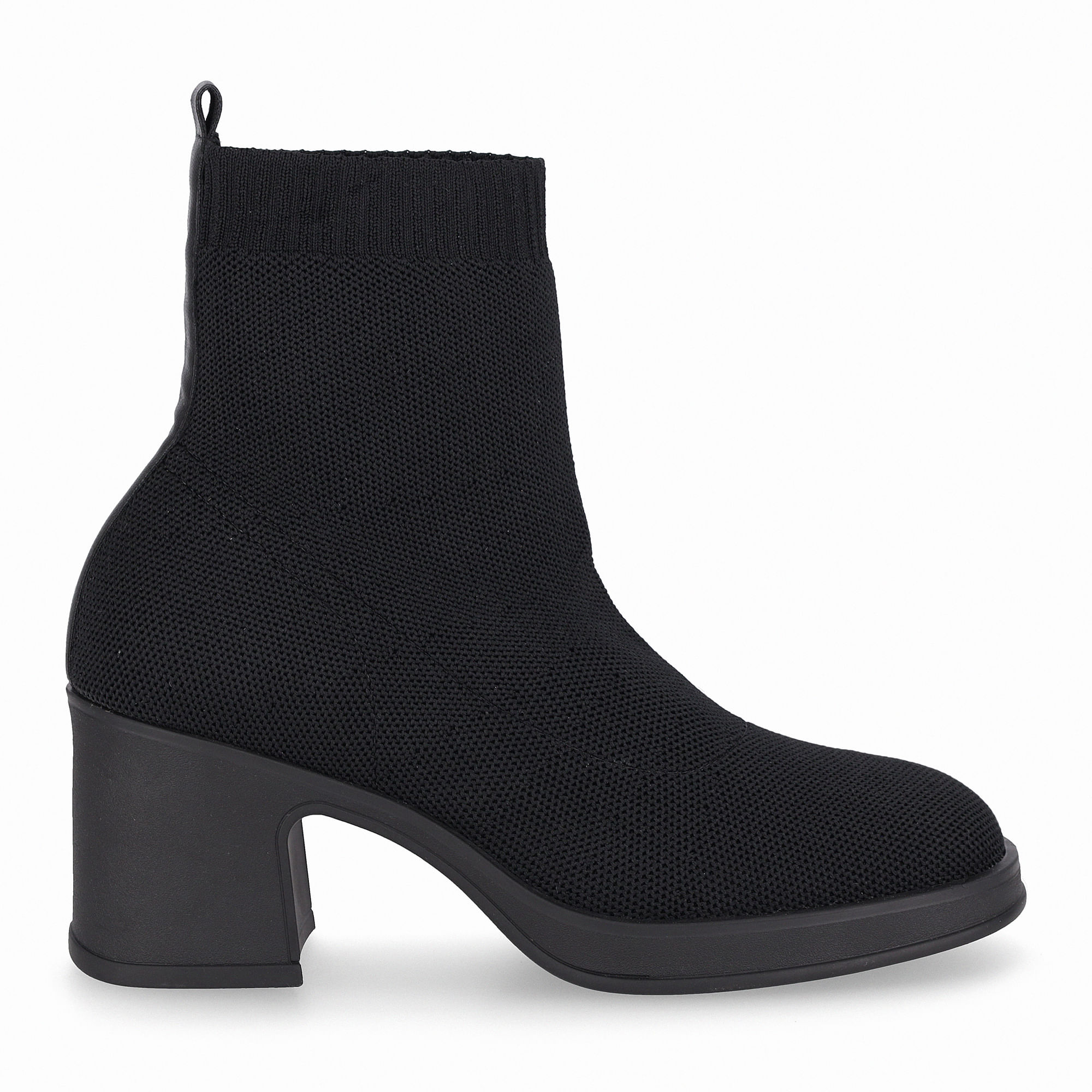 Bota Loiva Cano Curto Salto Médio Preto