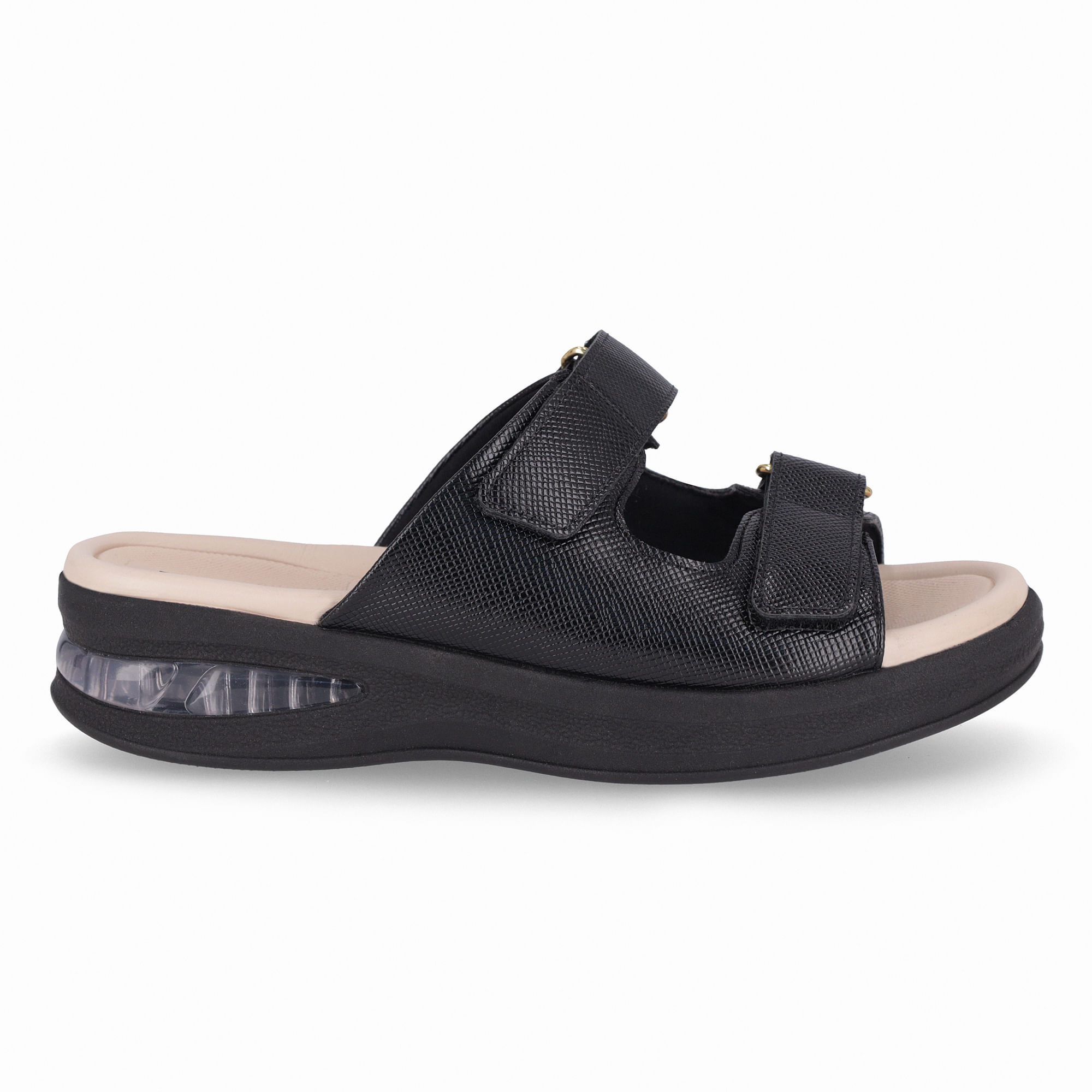 Tamanco SoftStep Anabela Médio Preto
