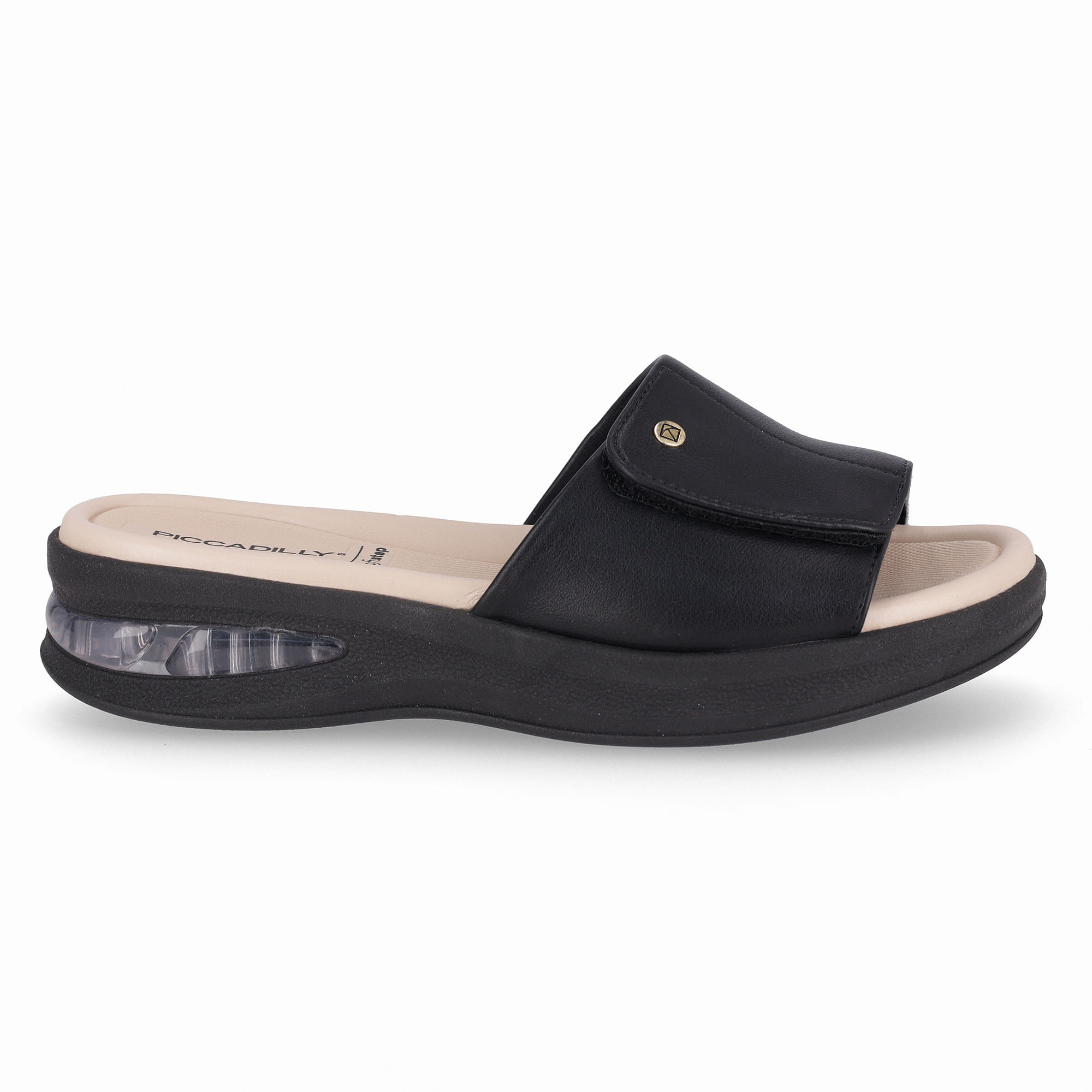 Tamanco SoftStep Anabela Médio Preto
