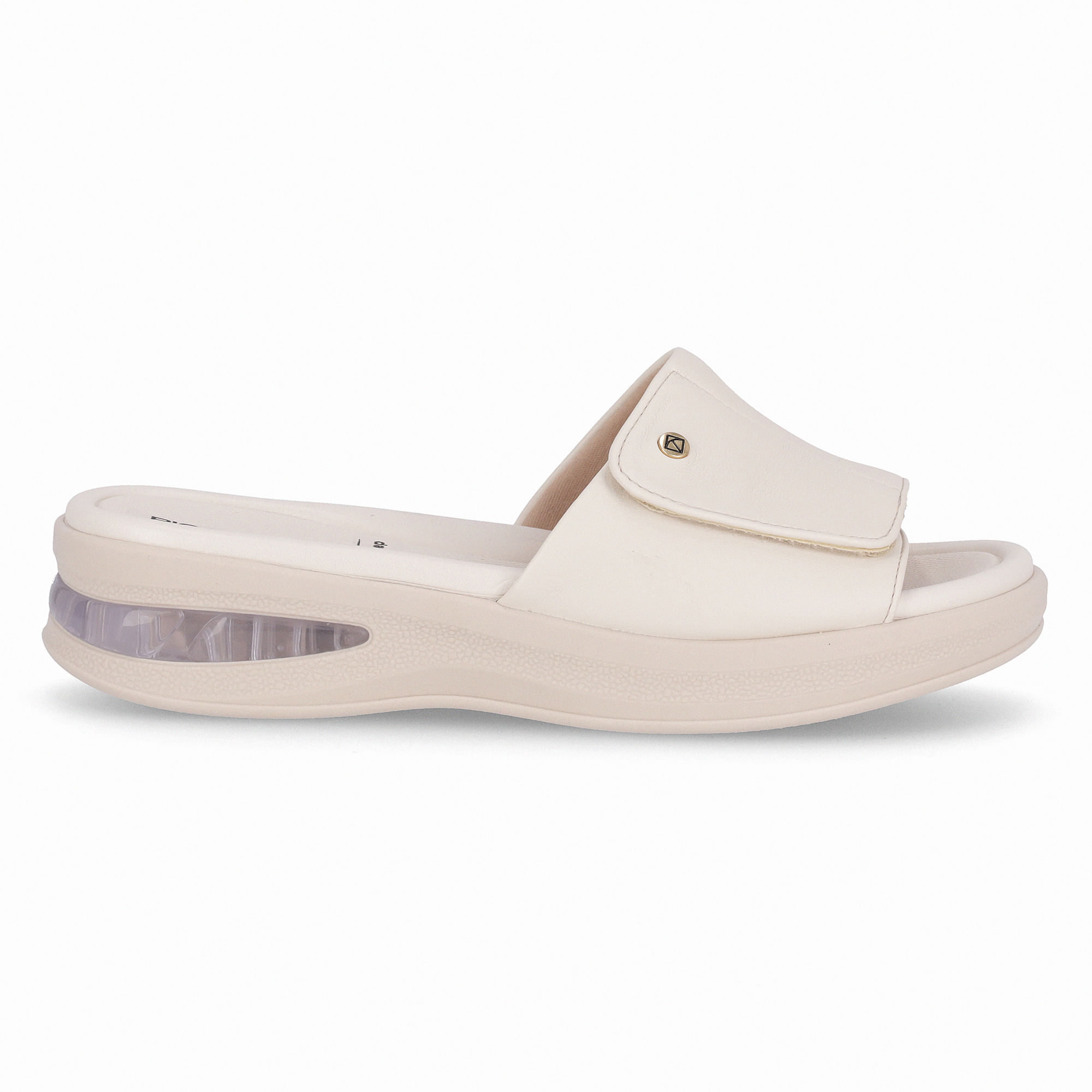 Tamanco SoftStep Anabela Médio Off White