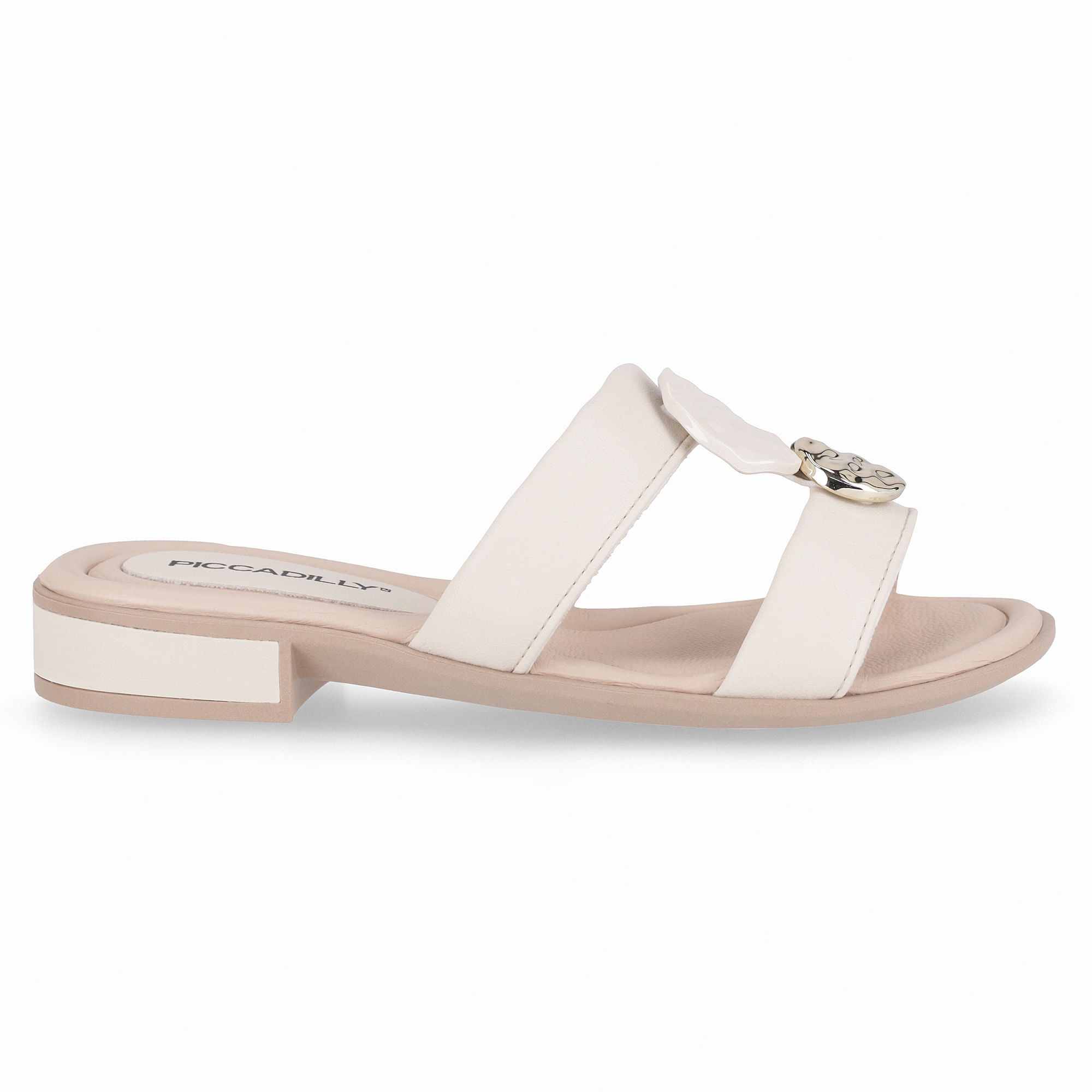 Tamanco Taila Salto Baixo Off White